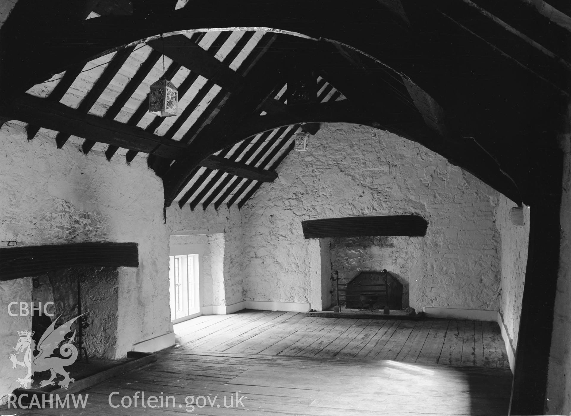 Interior view showing the room over the great hall.