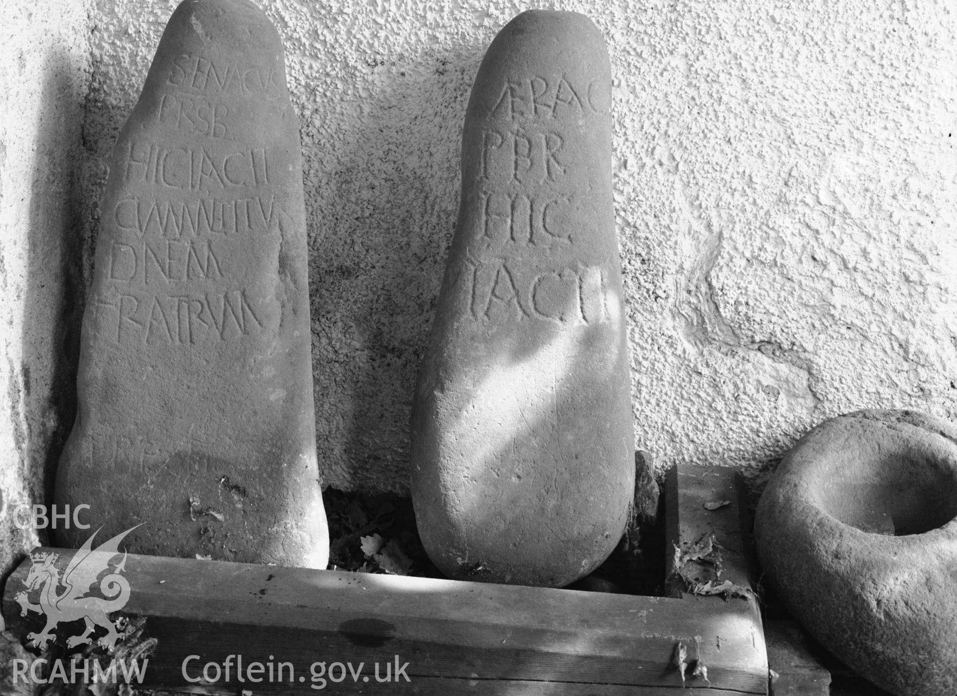 Inscribed stones.