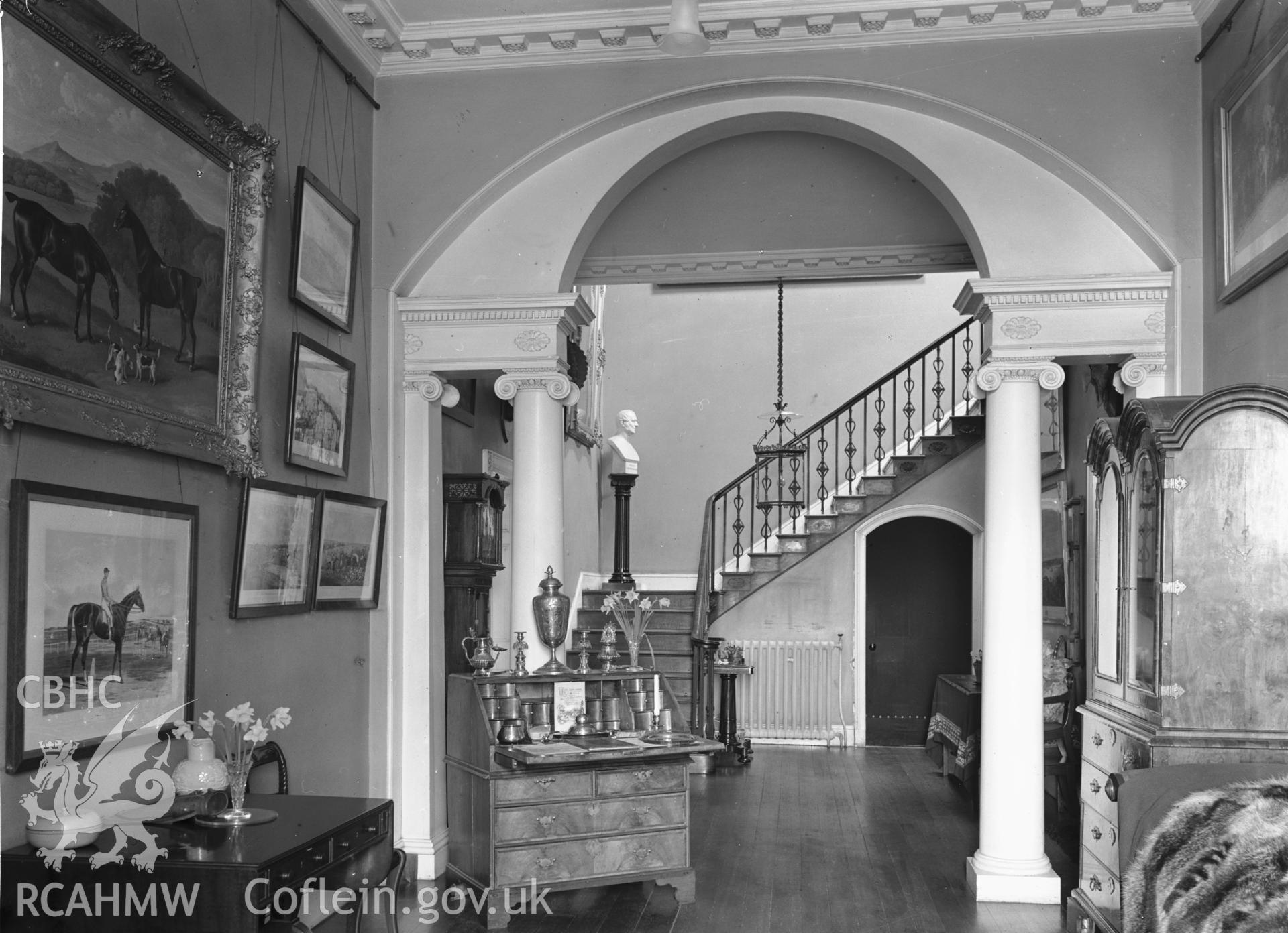 Interior view showing the west entrance hall.