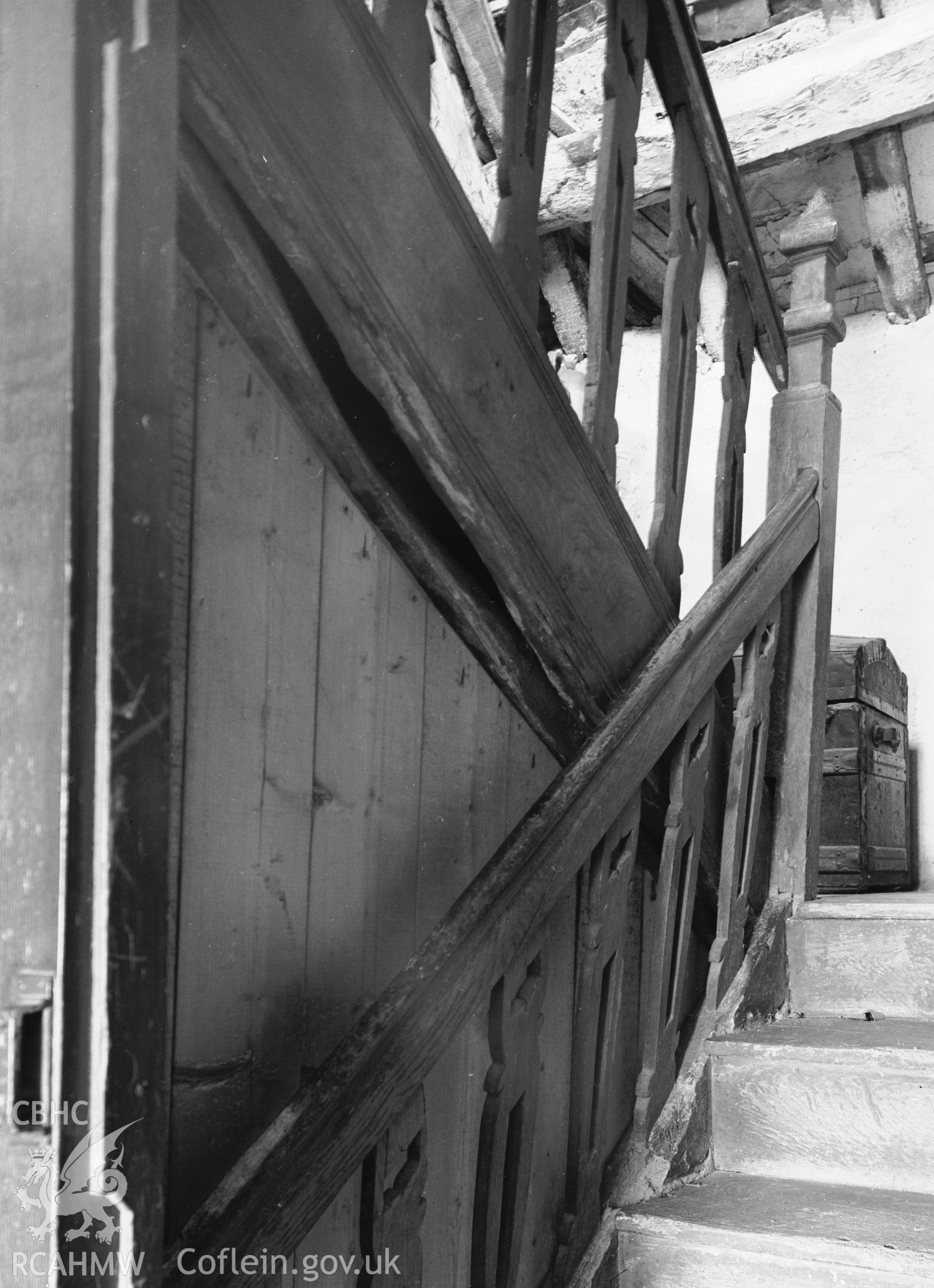 Interior view showing the staircase in the attic.