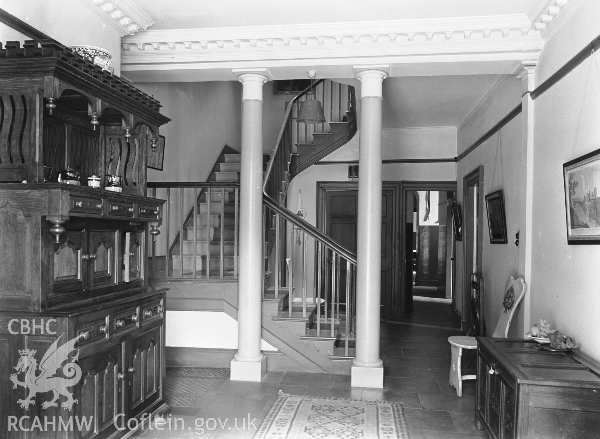 Interior view showing entrance hall and staircase.