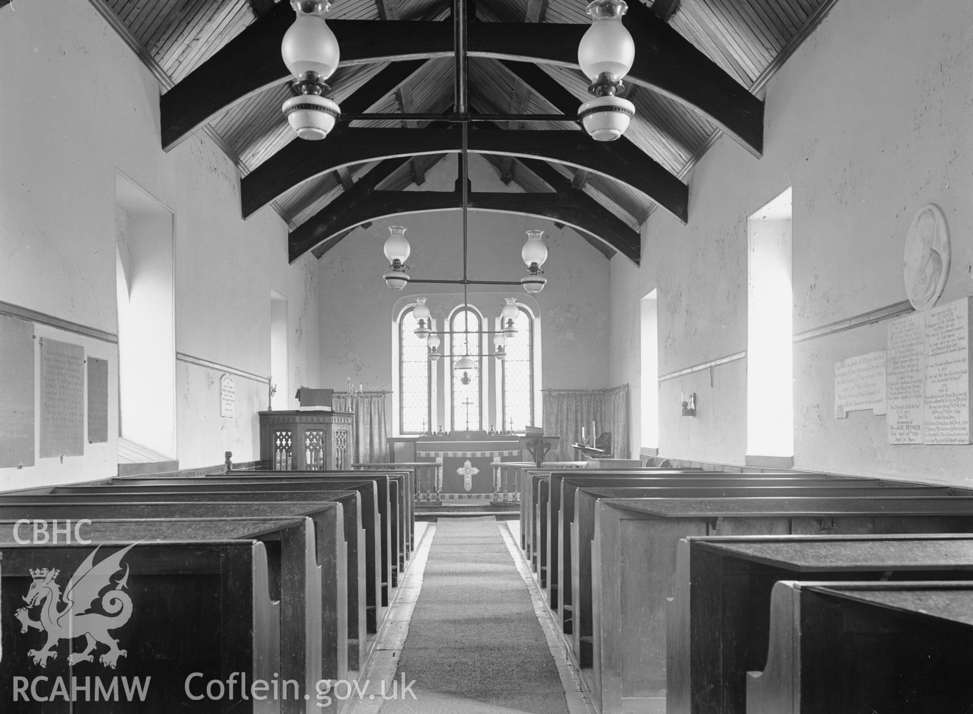 Interior view looking east.