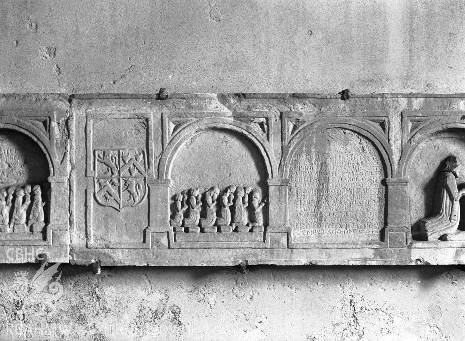 Interior view showing detail of 1612 tomb chest.