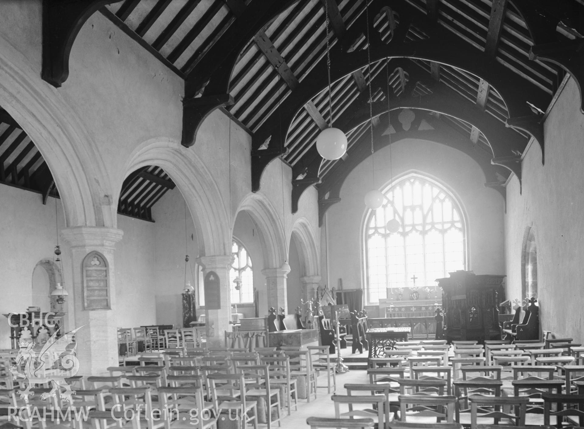 Interior view looking east in the south nave.