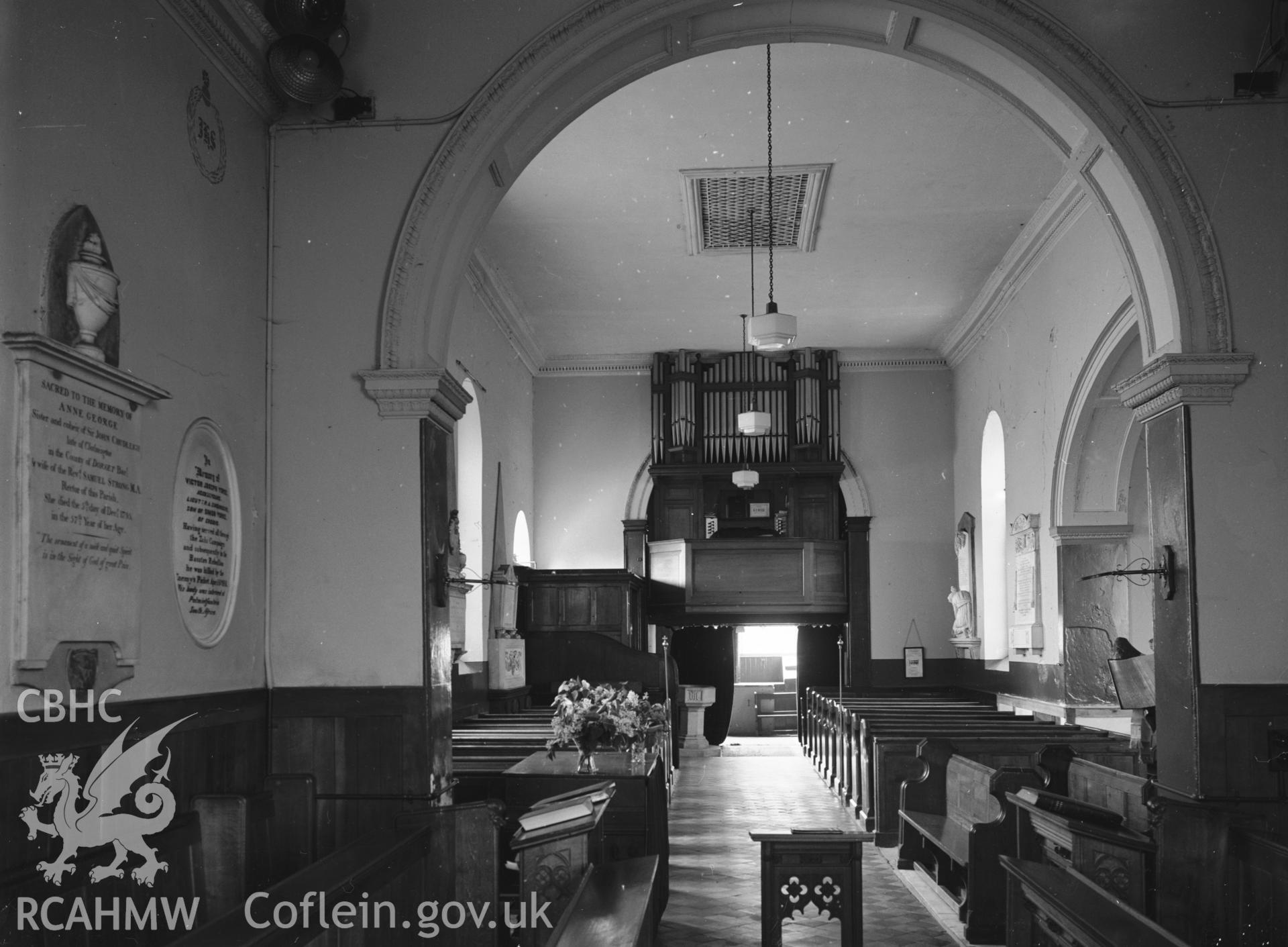 Interior: looking W from chancel