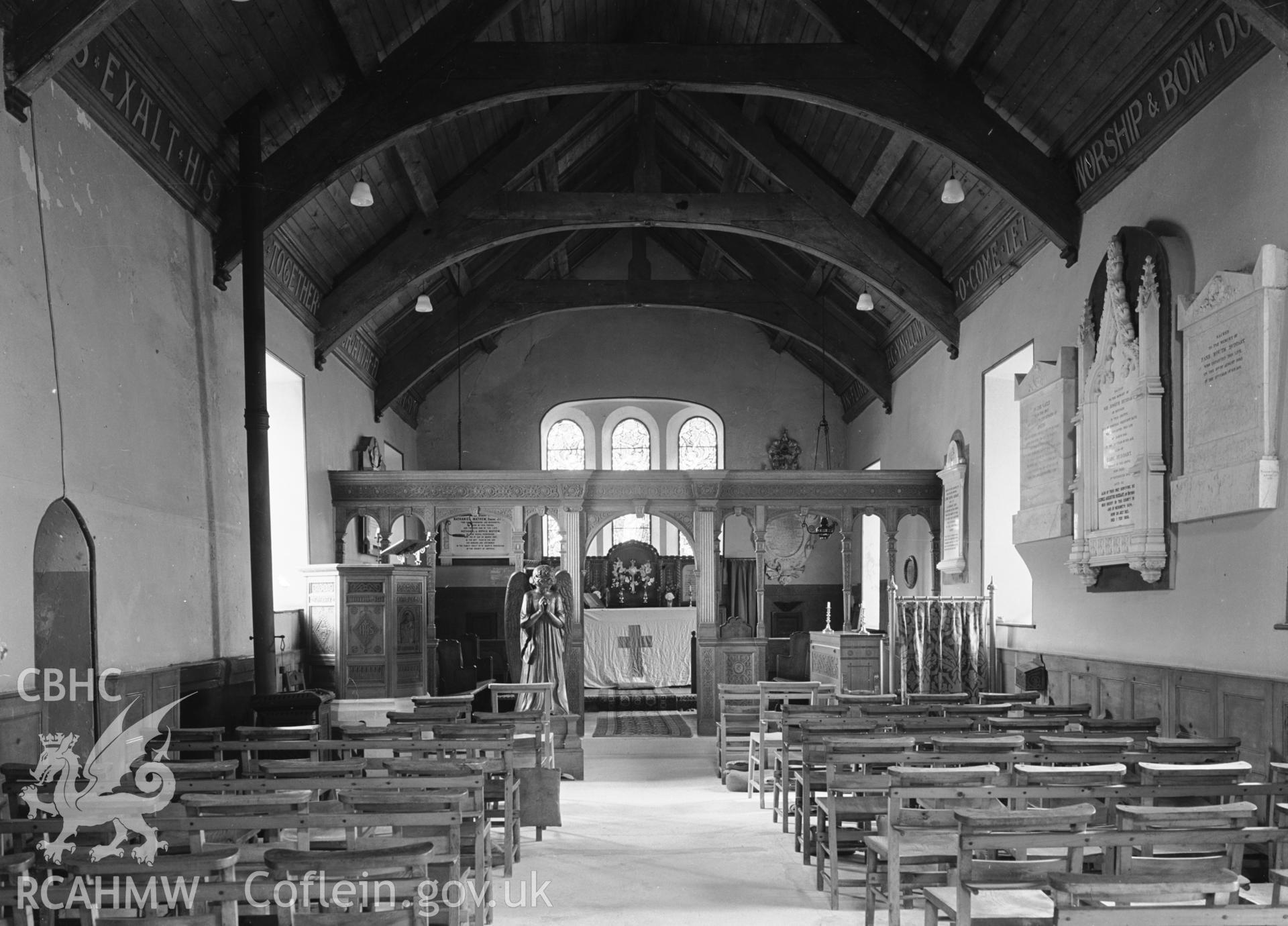 Interior view looking east.