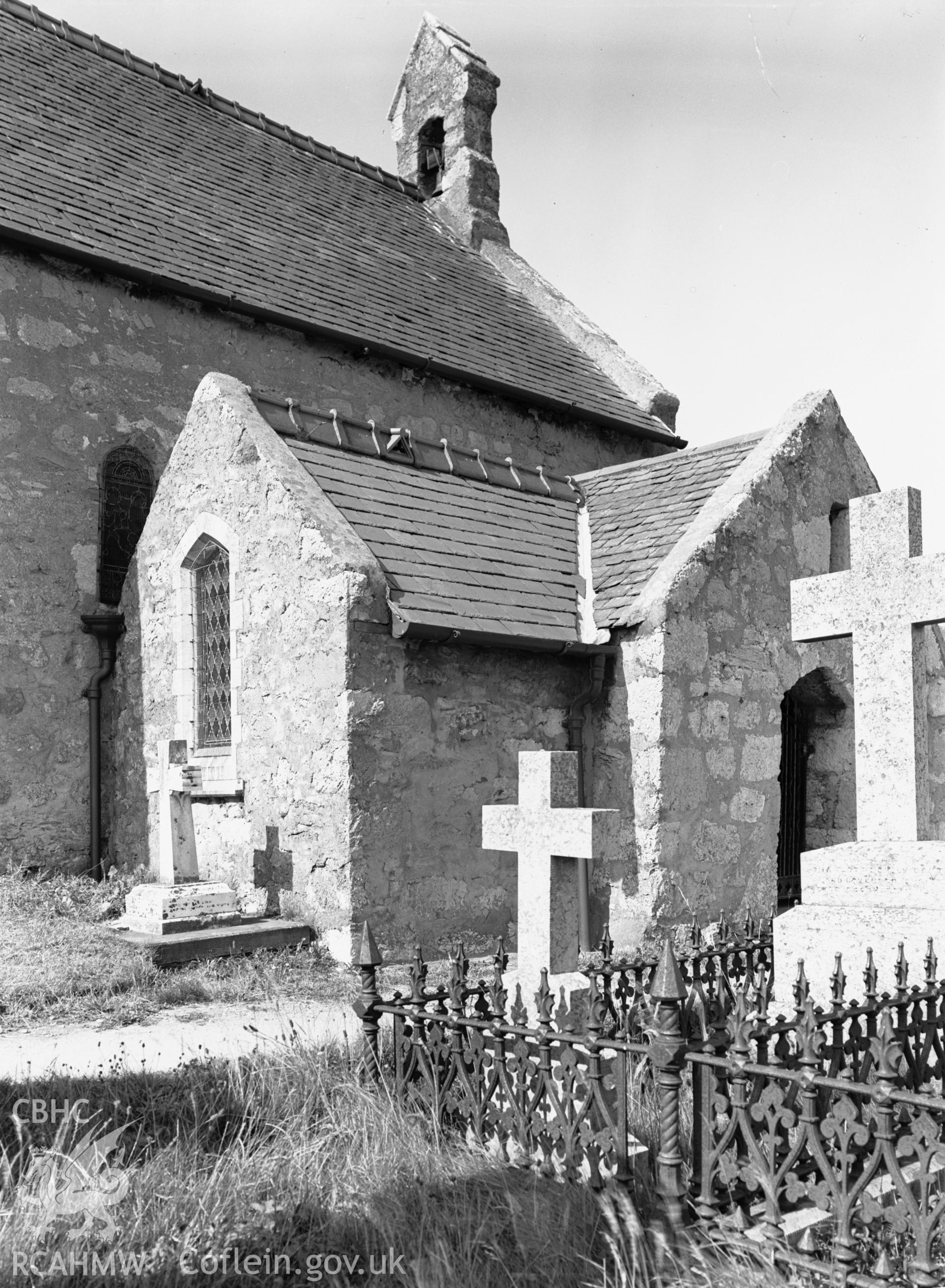 Exterior view showing the north porch from the north-east.