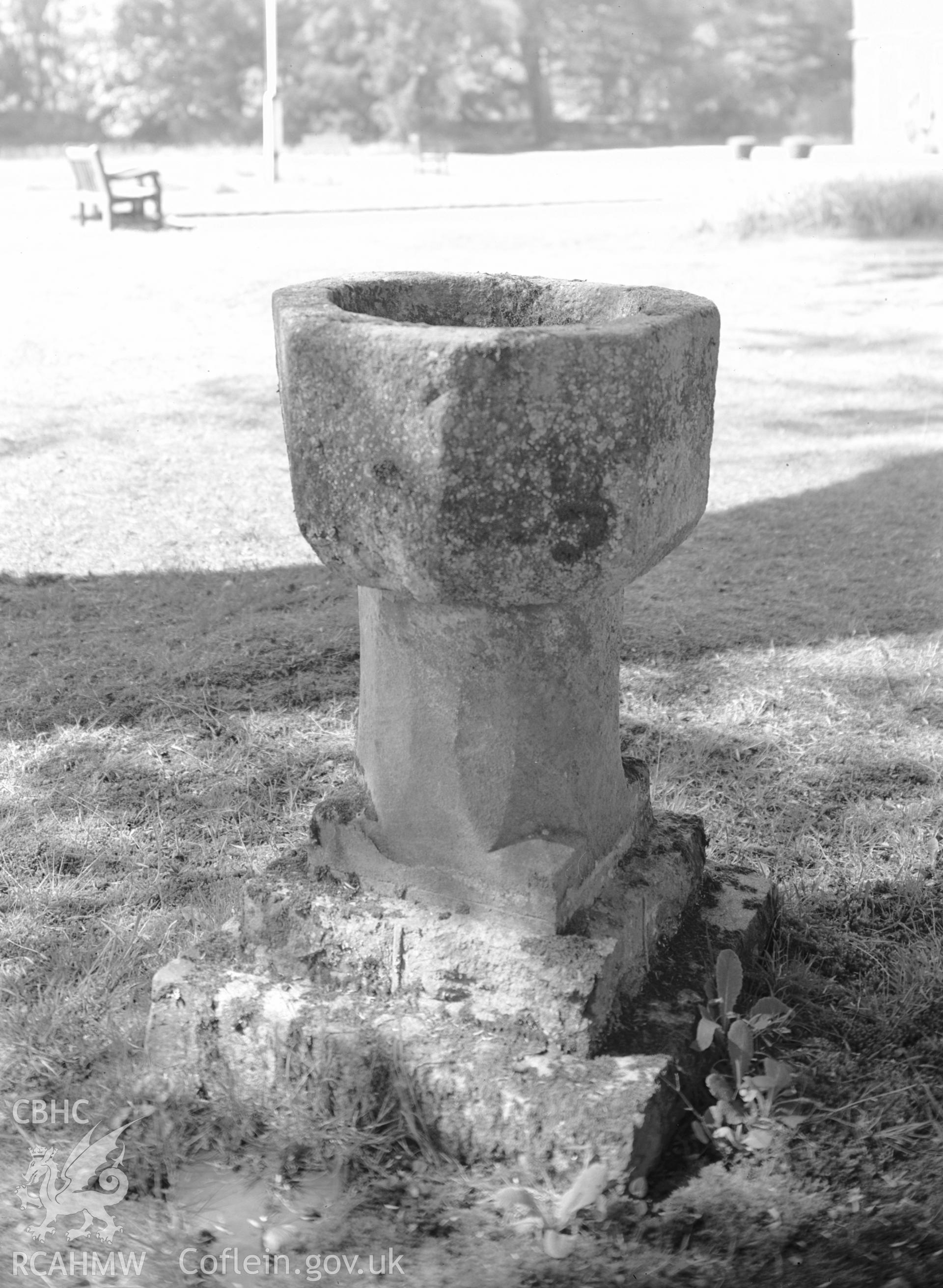 The font in the garden.