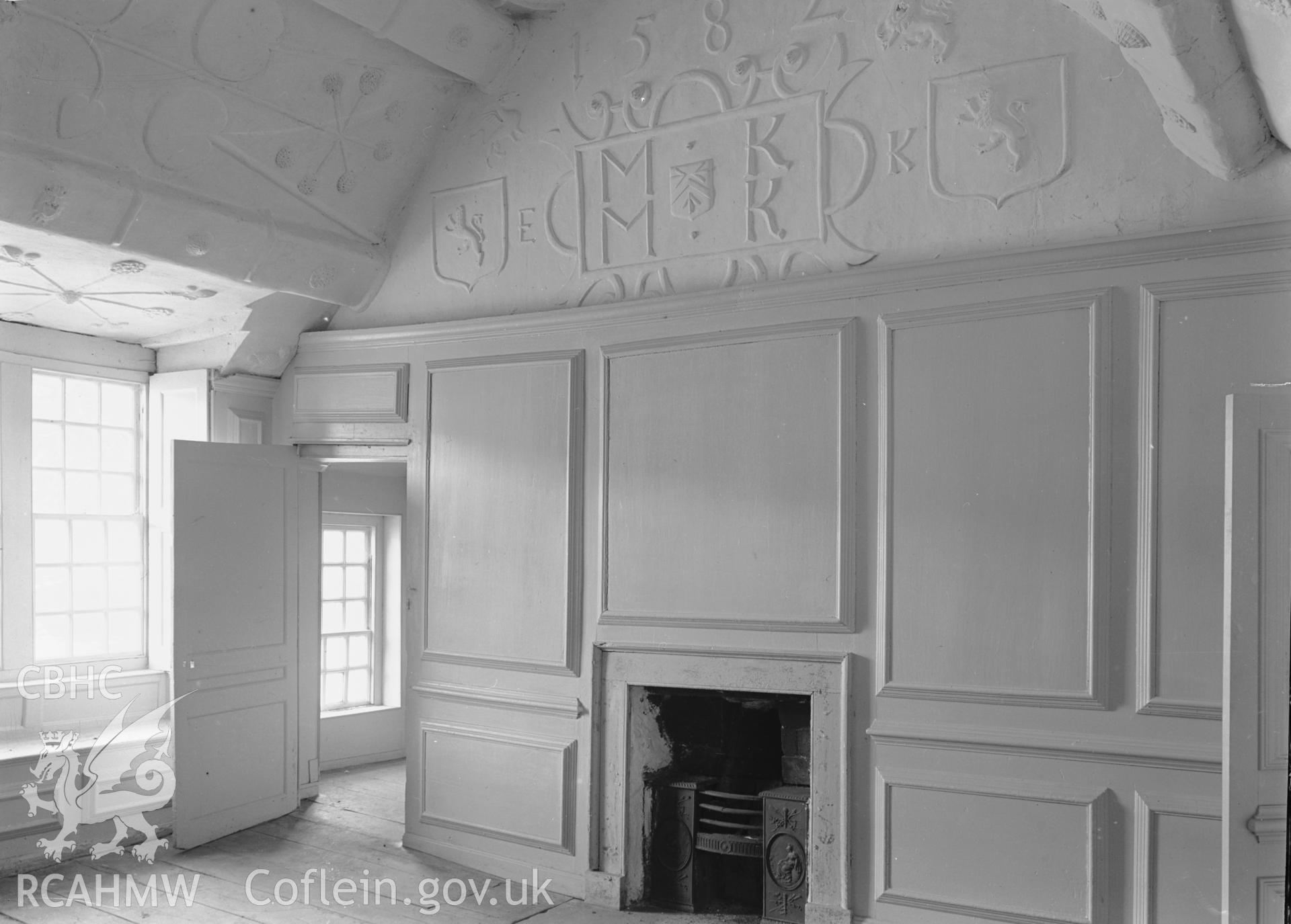 Interior view showing north-east room on the first floor.