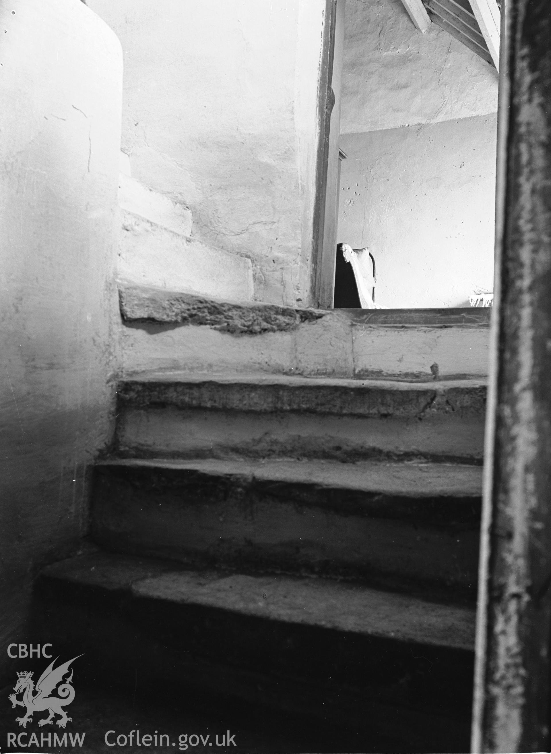 Interior view showing the staircase.