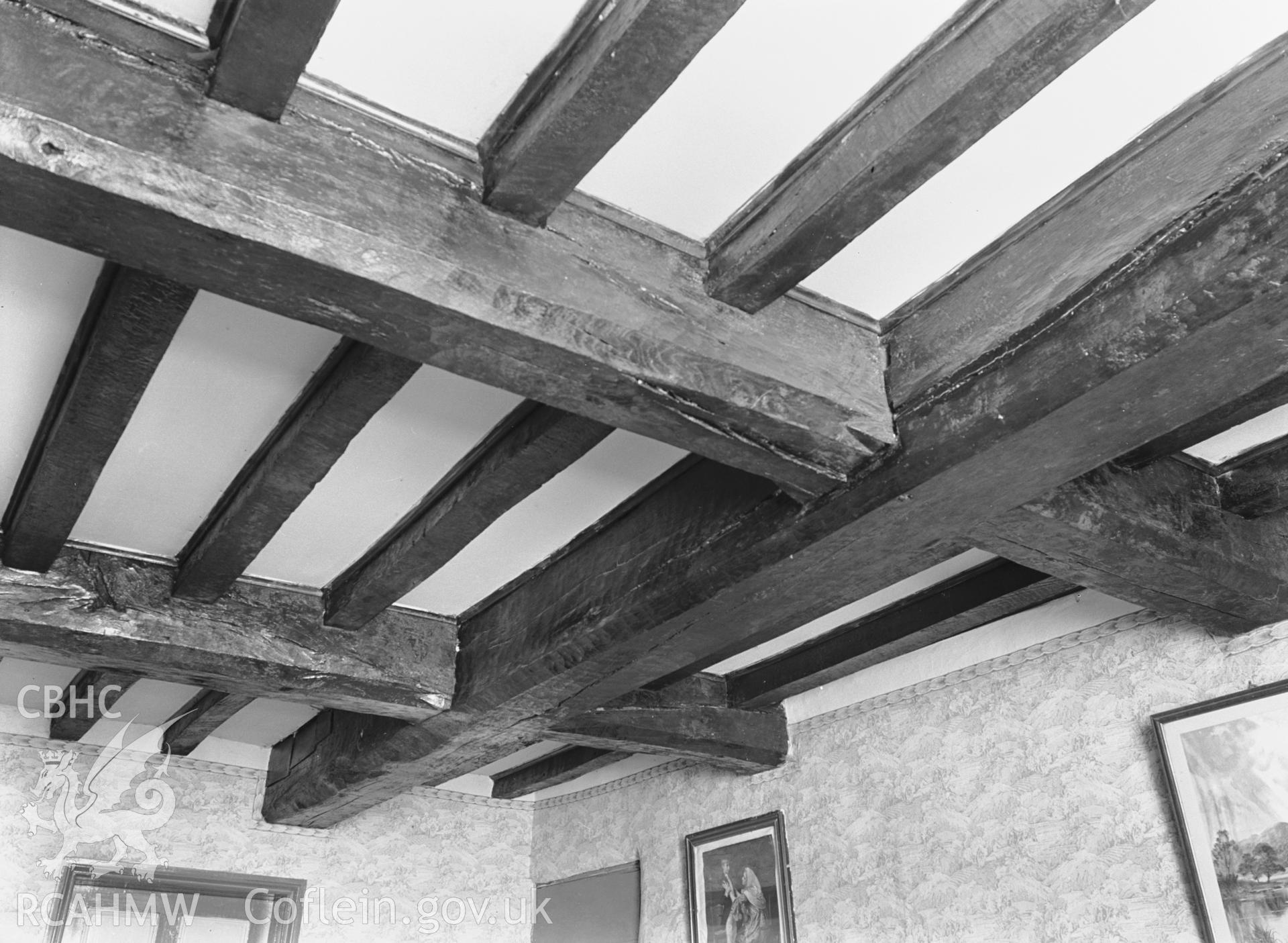 Interior view showing beams.