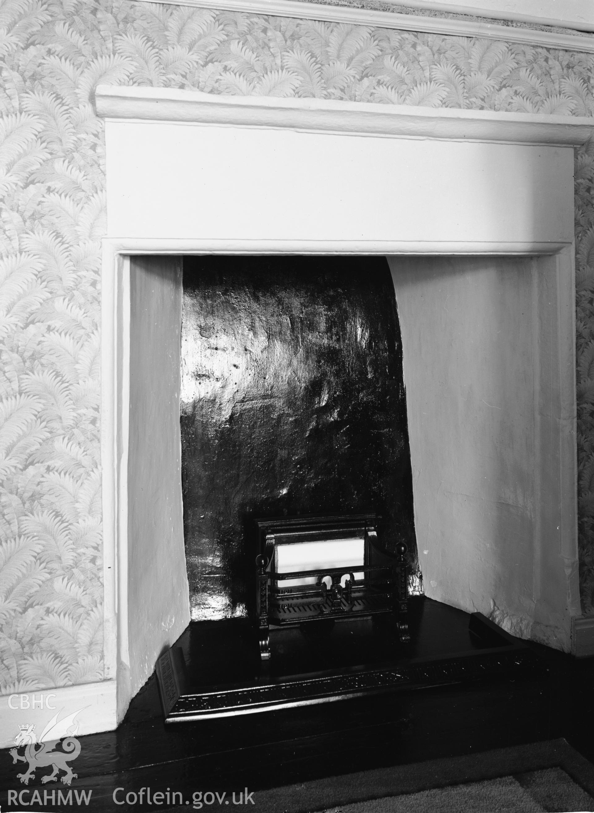 Interior view showing the fireplace in the east bedroom