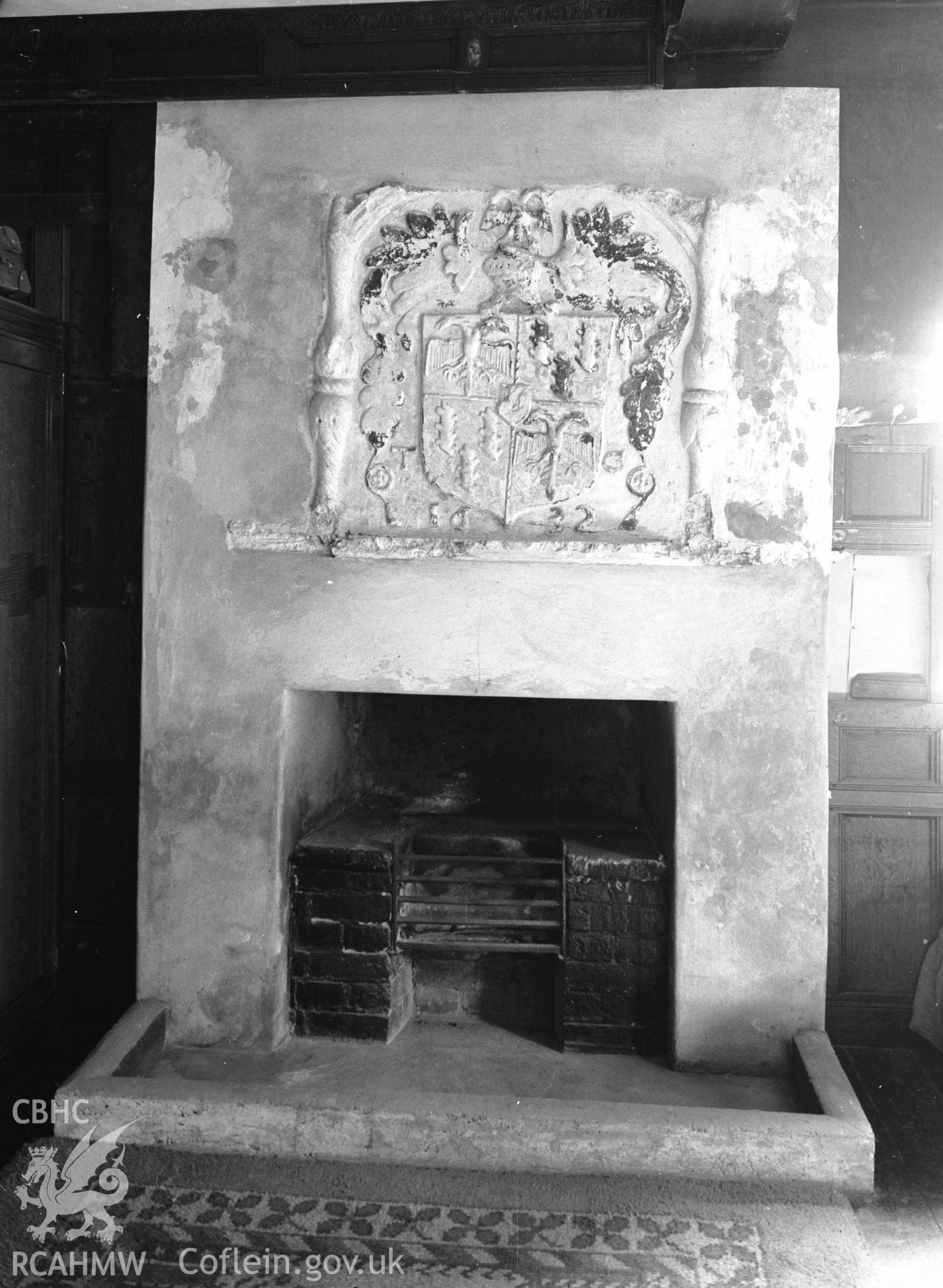 Interior view showing fireplace in the bedroom.