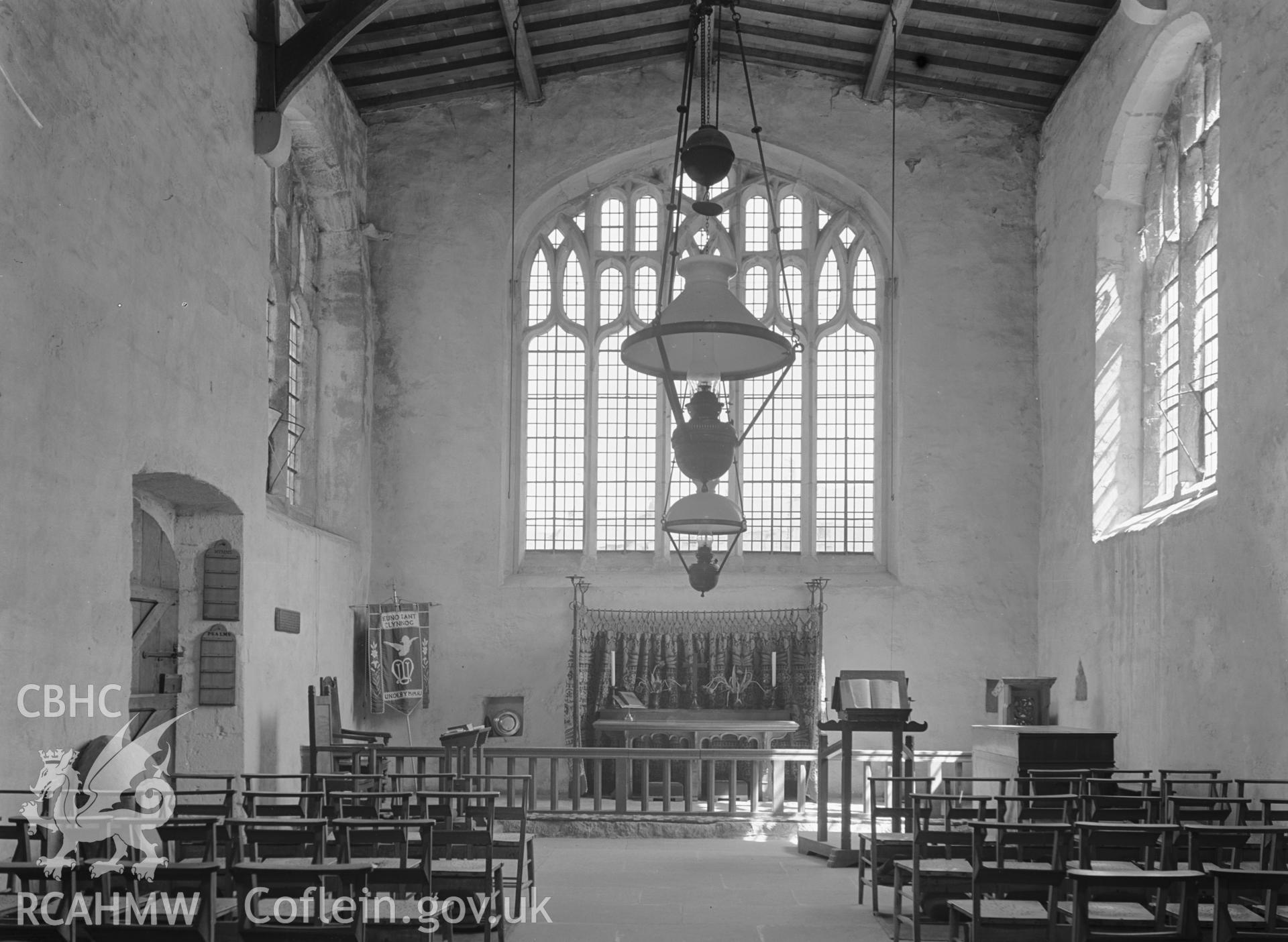 Interior view of the chapel looking east.