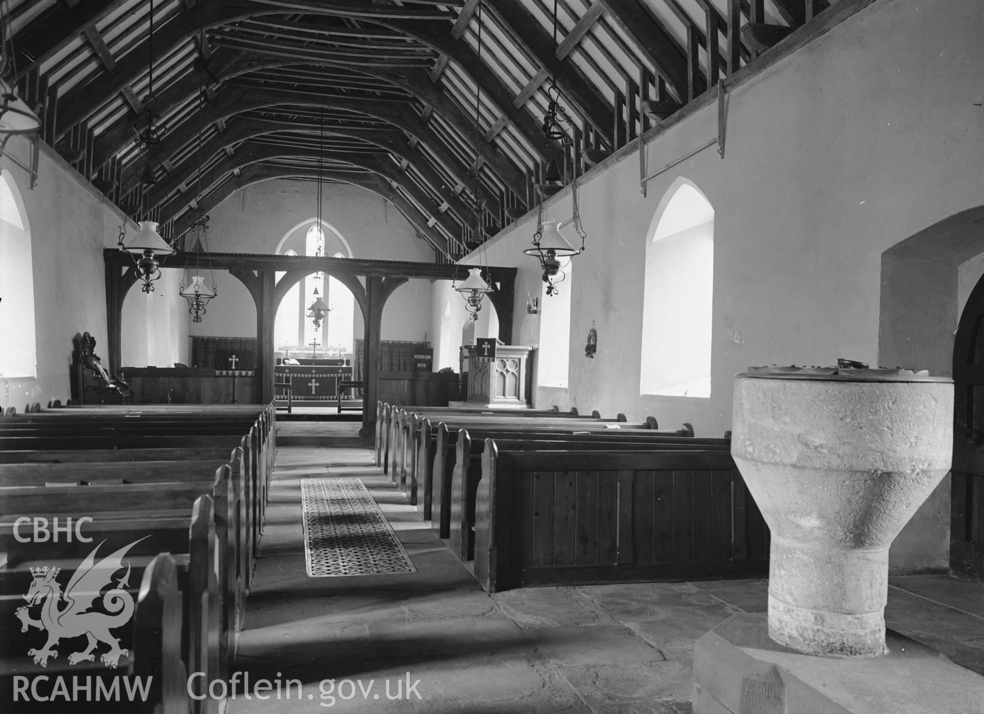 Interior view looking east.