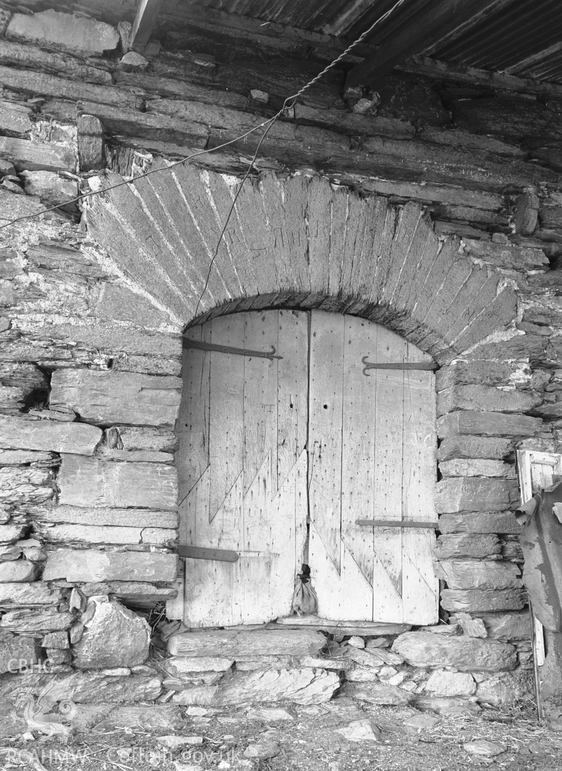 The north door of the barn.