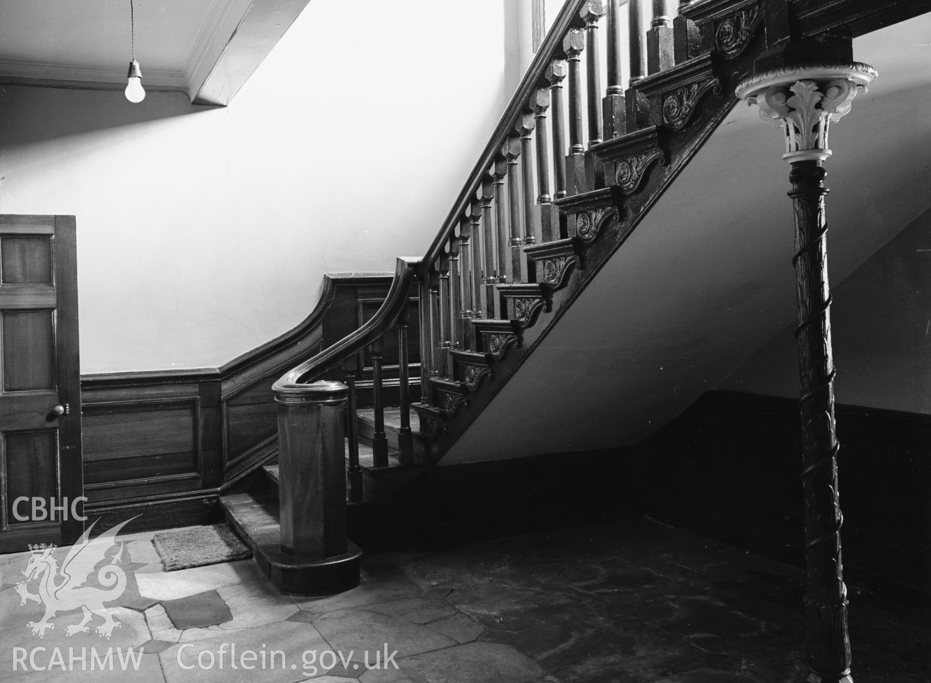 Interior view showing the staircase.