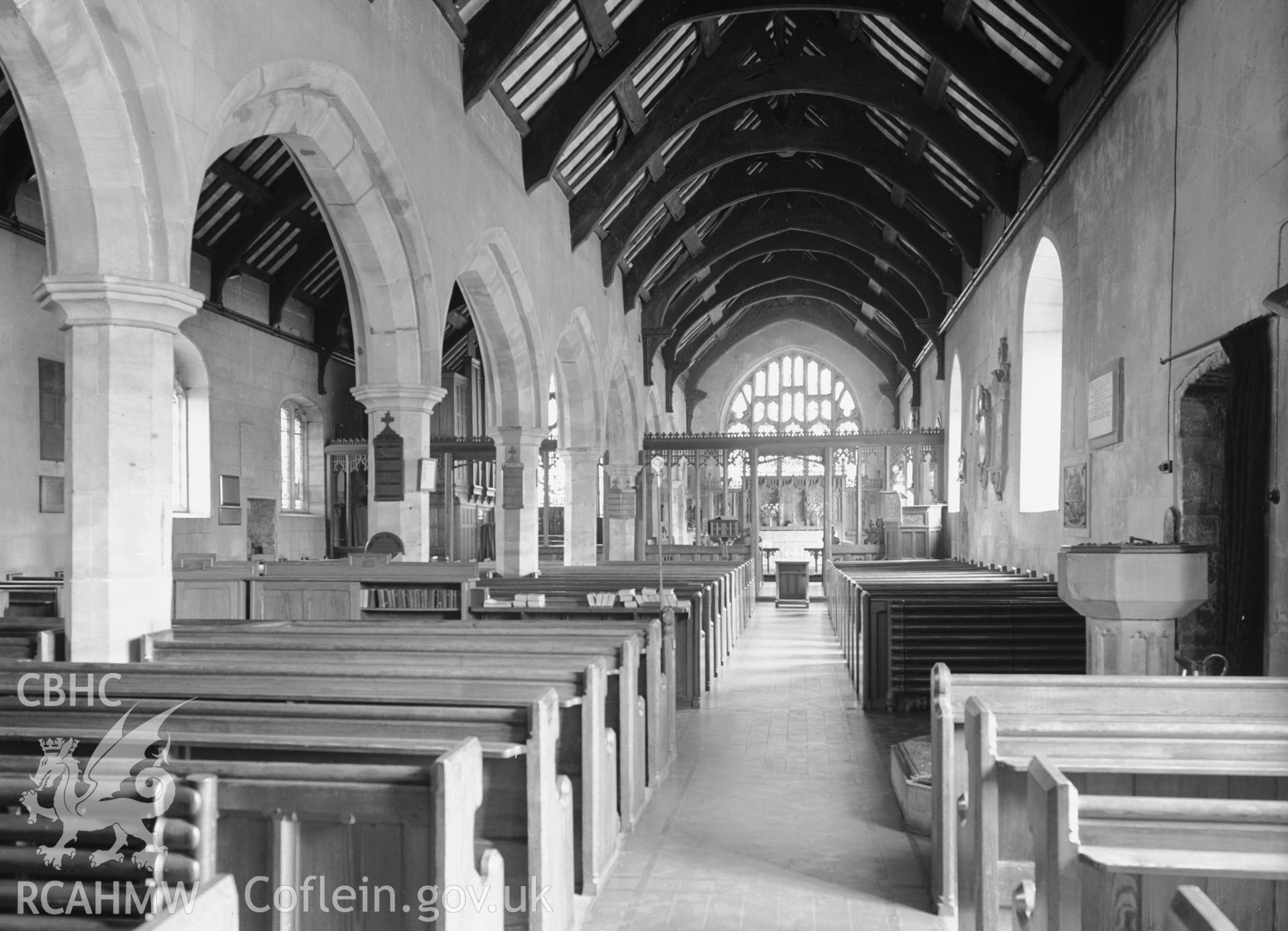 Interior: looking E