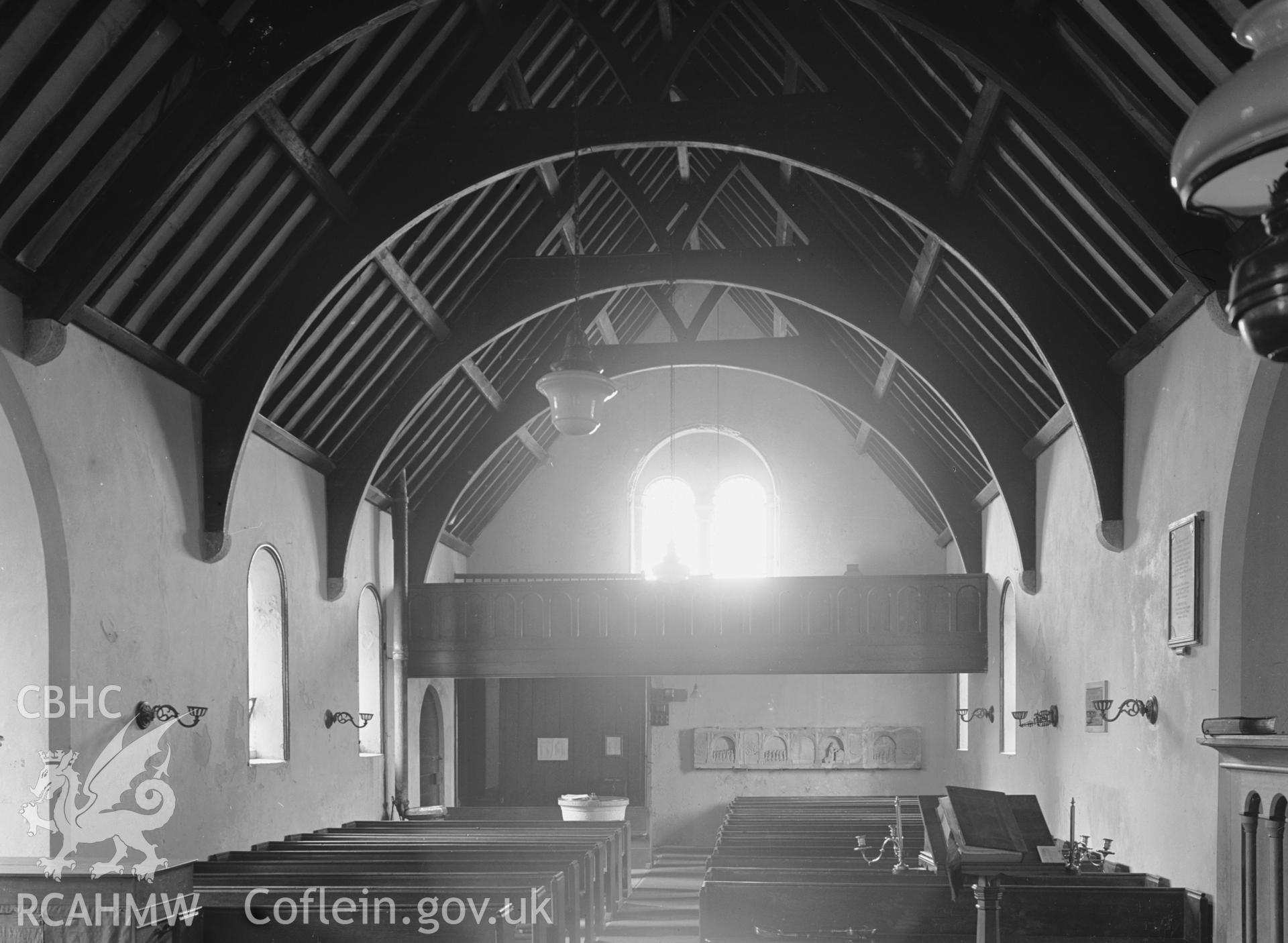 Interior view looking west.