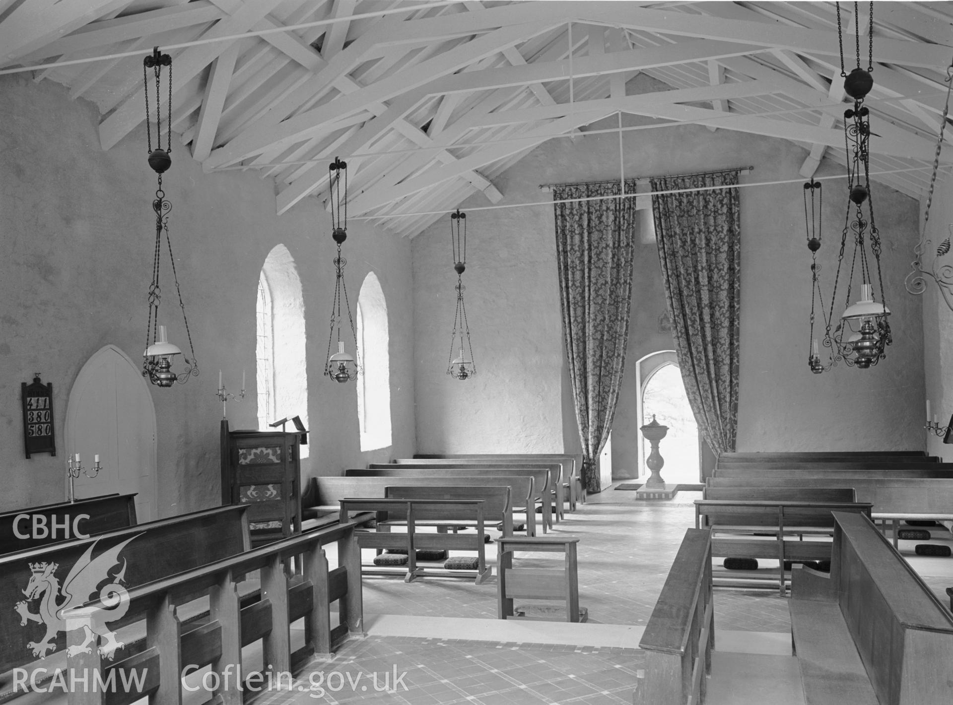 Interior view looking west