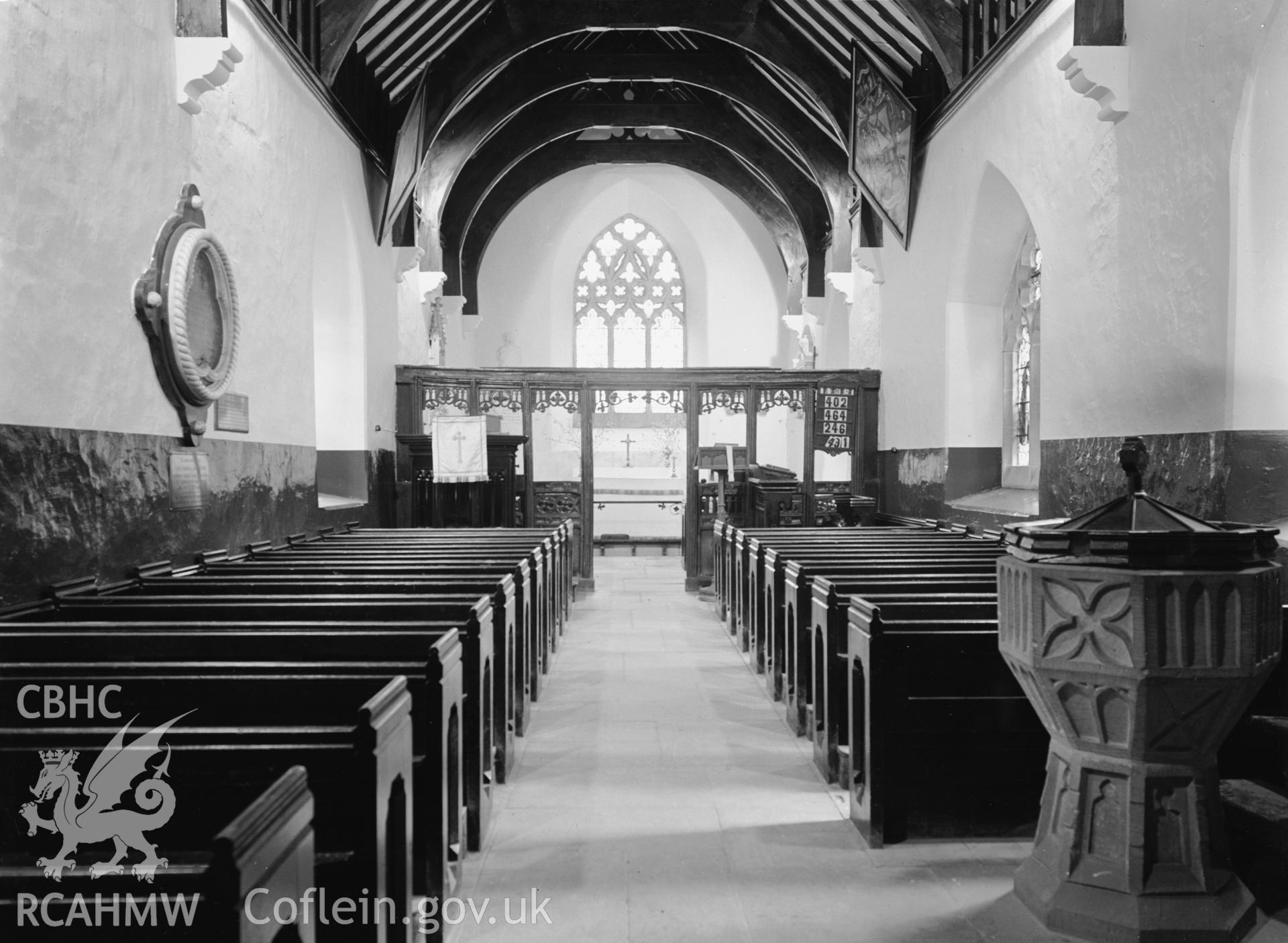 Interior view looking east.