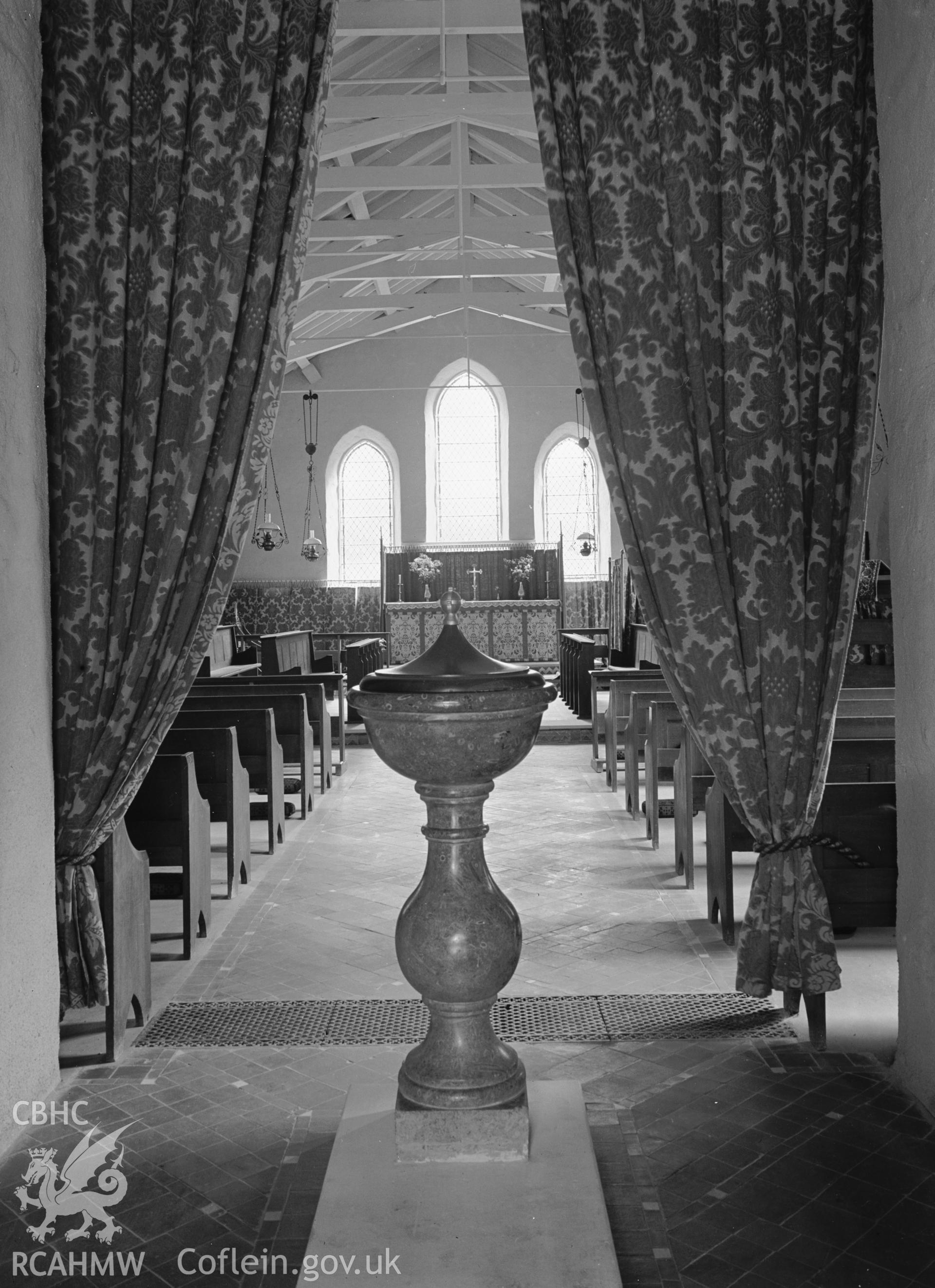 Interior view looking east