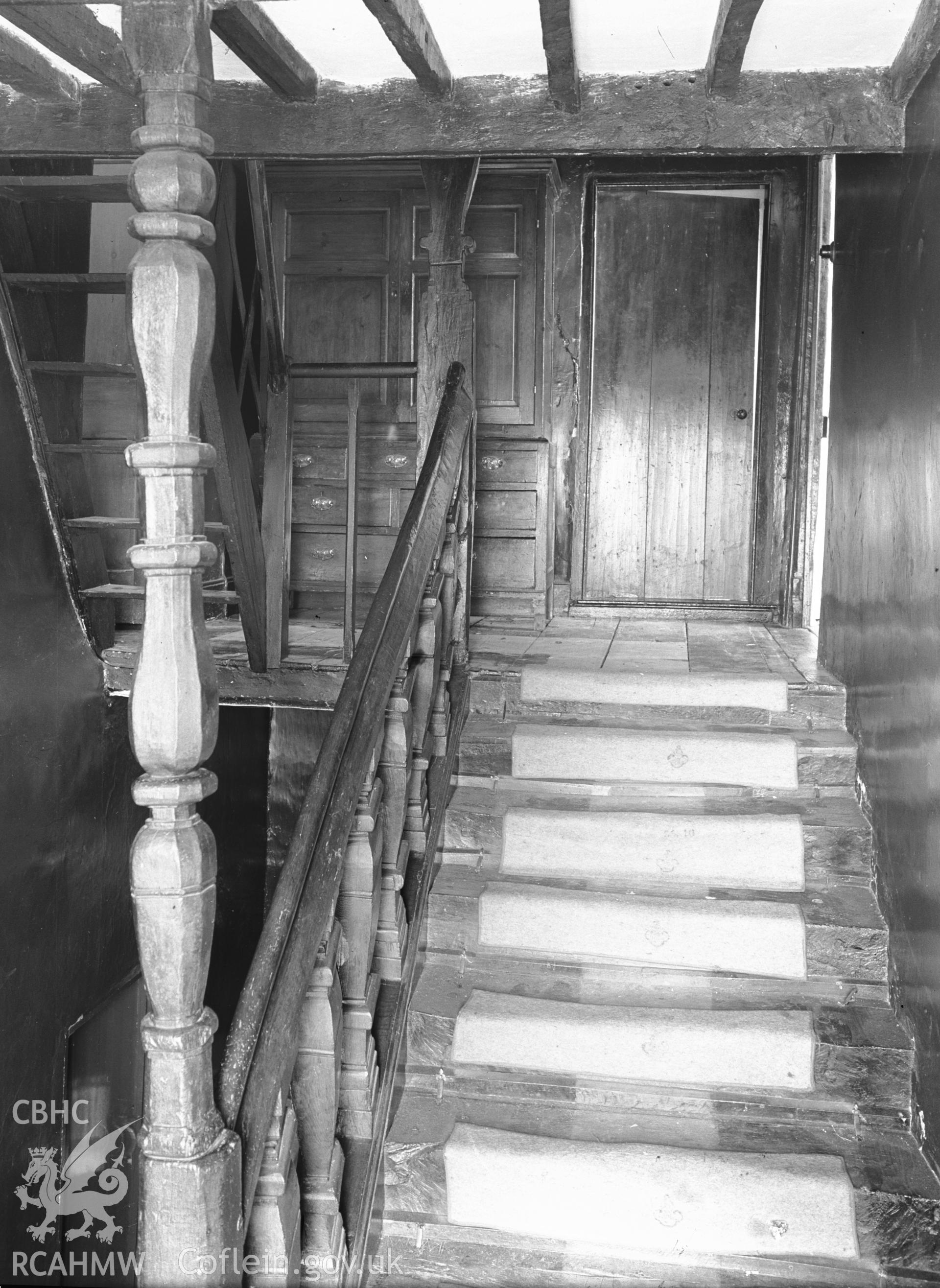 Interior view showing the stairway