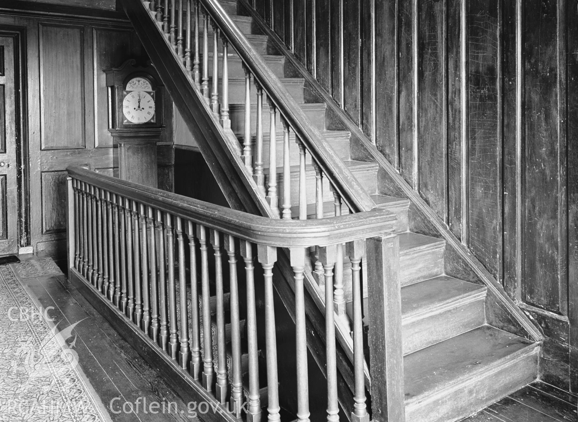 Interior view showing the staircase.