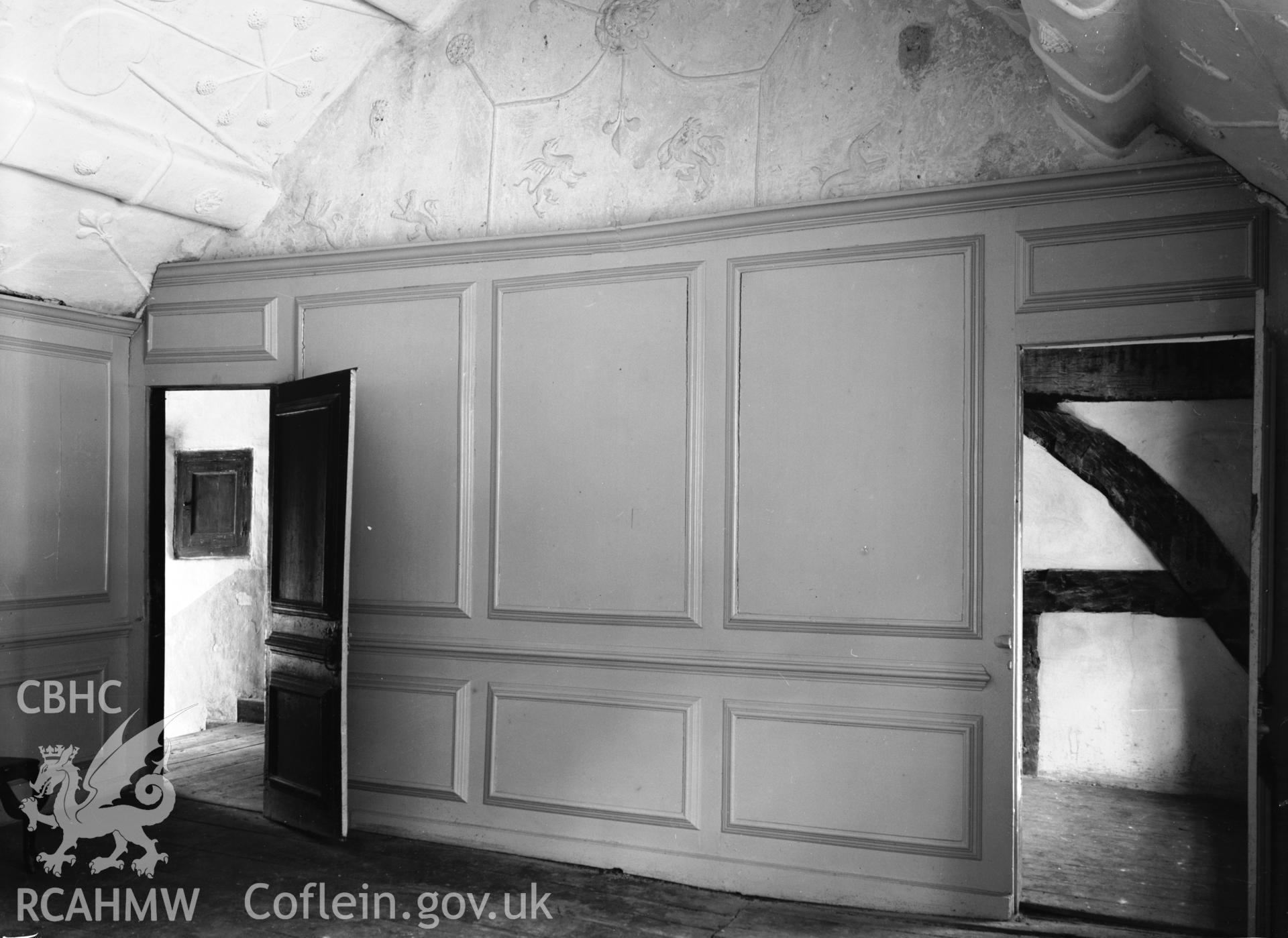 Interior view showing north-east room on the first floor.