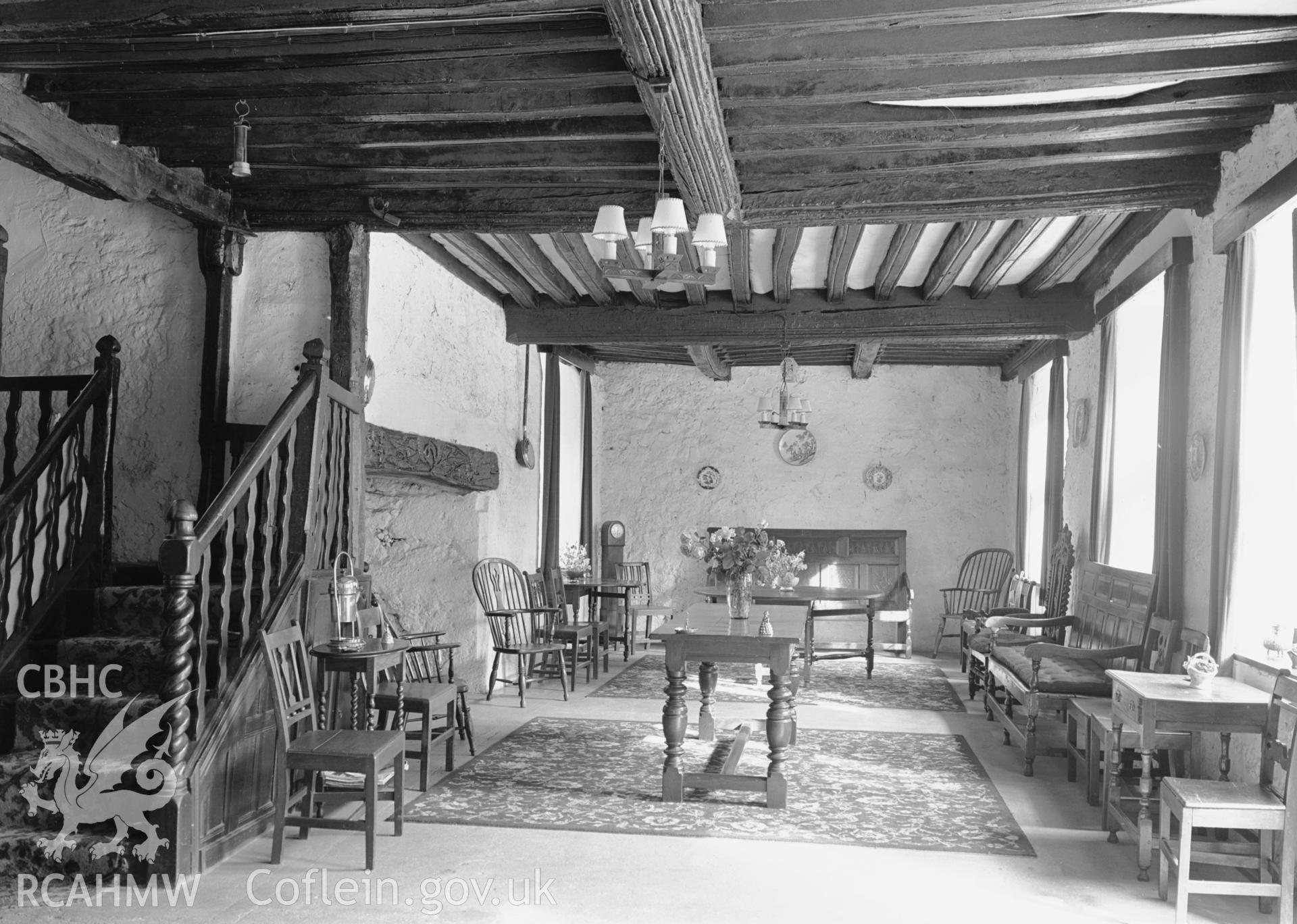 Interior view showing the great hall.