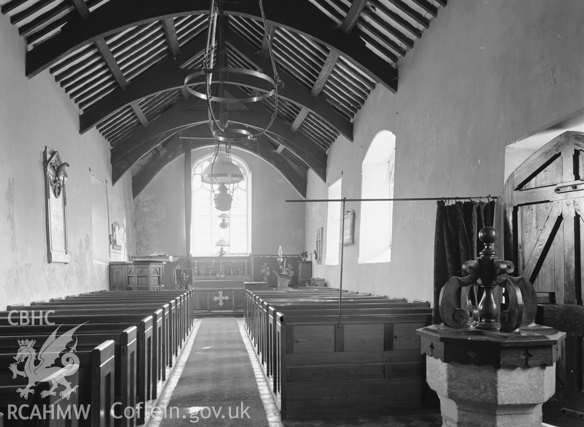 Interior view looking east.