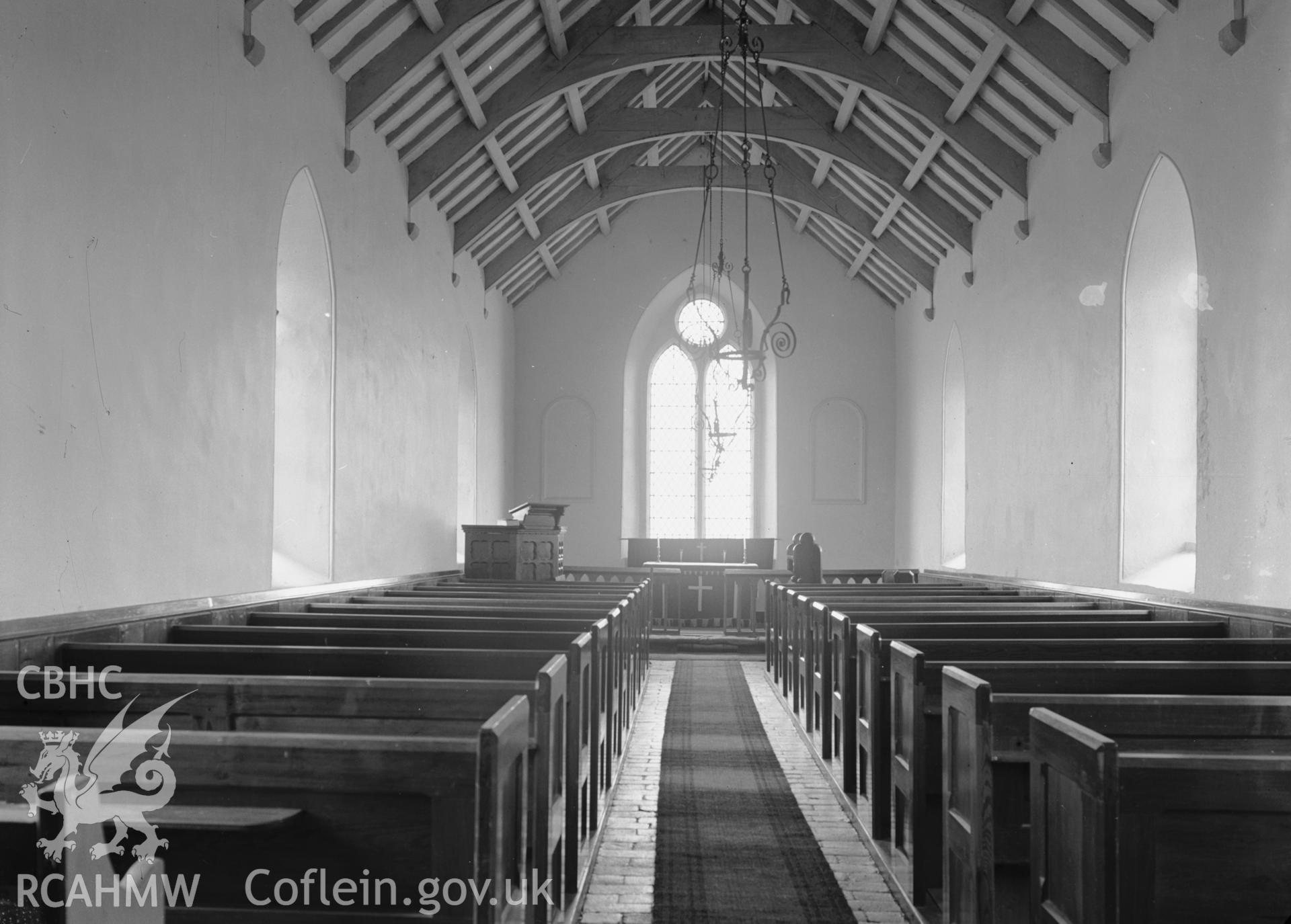 Interior view looking east.