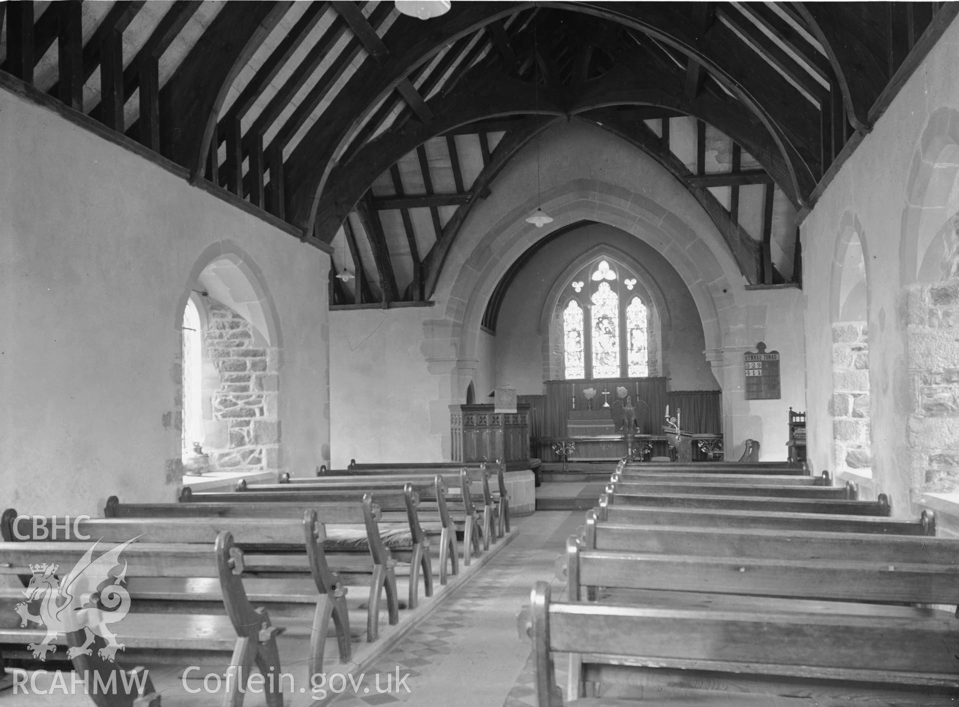 Interior view looking east.