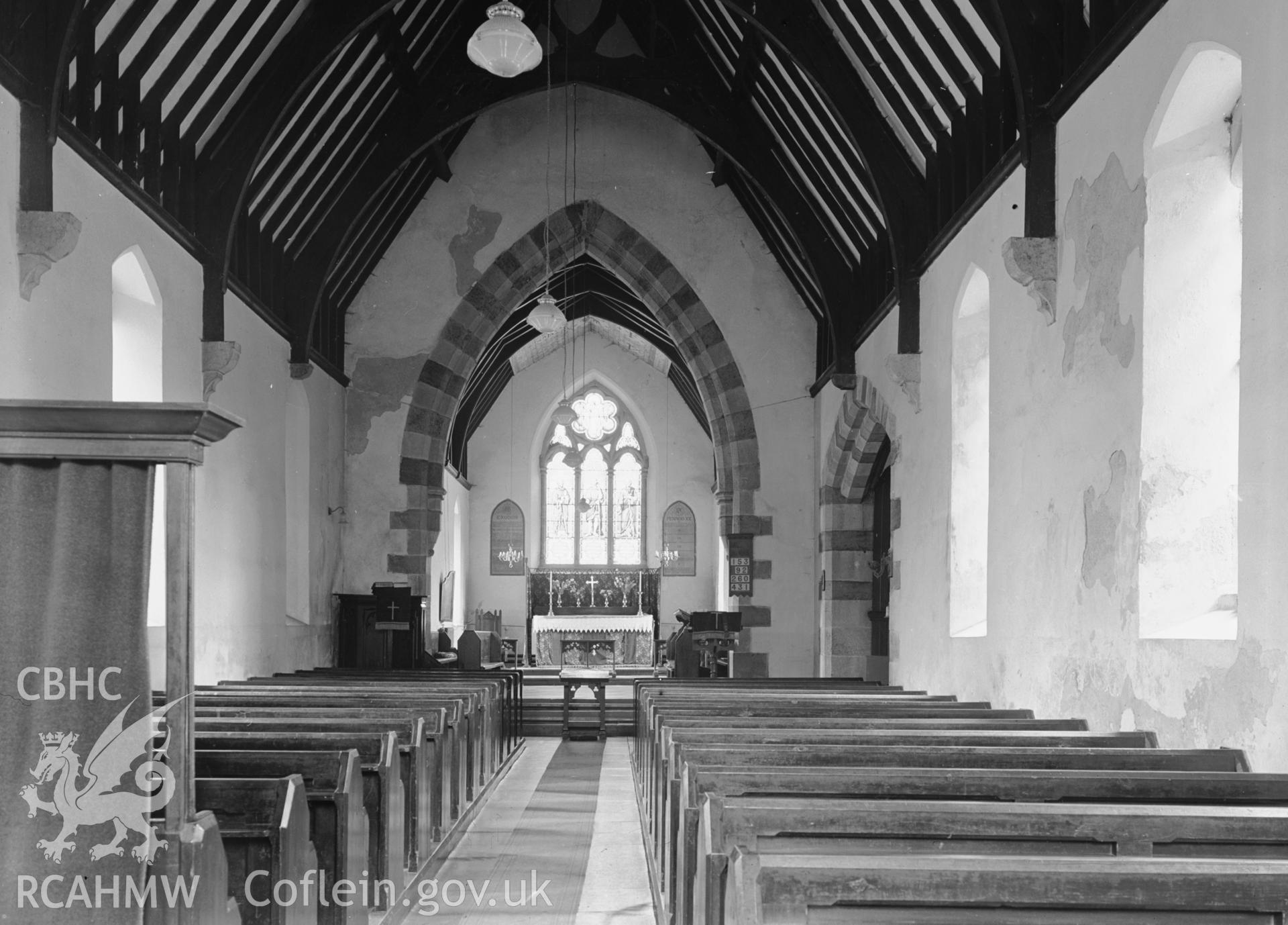 Interior view looking east.