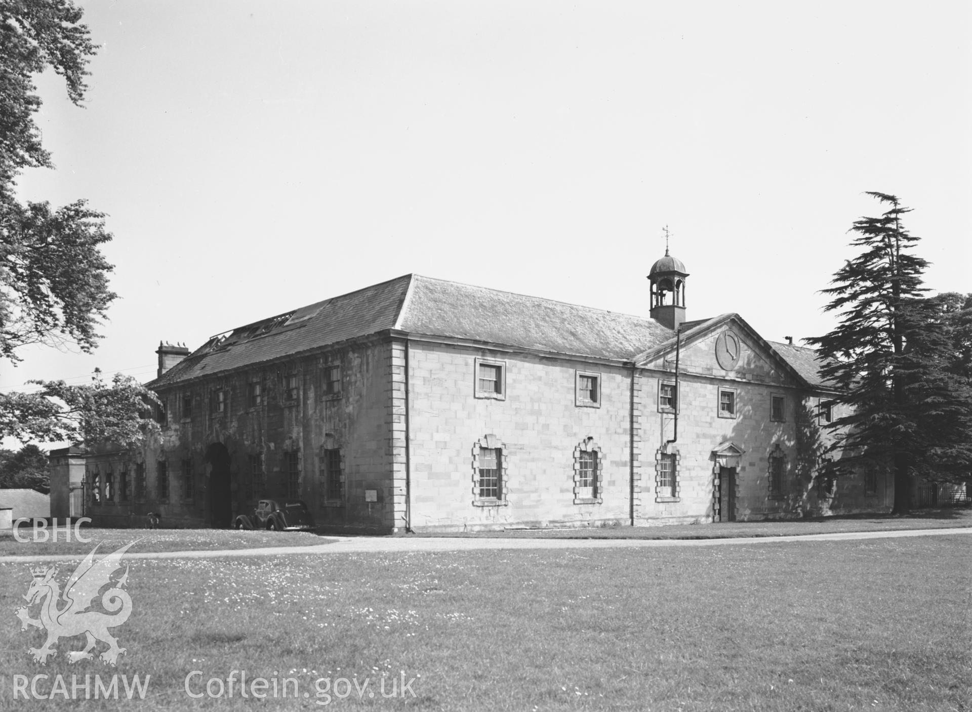 Exterior: the stables from the W