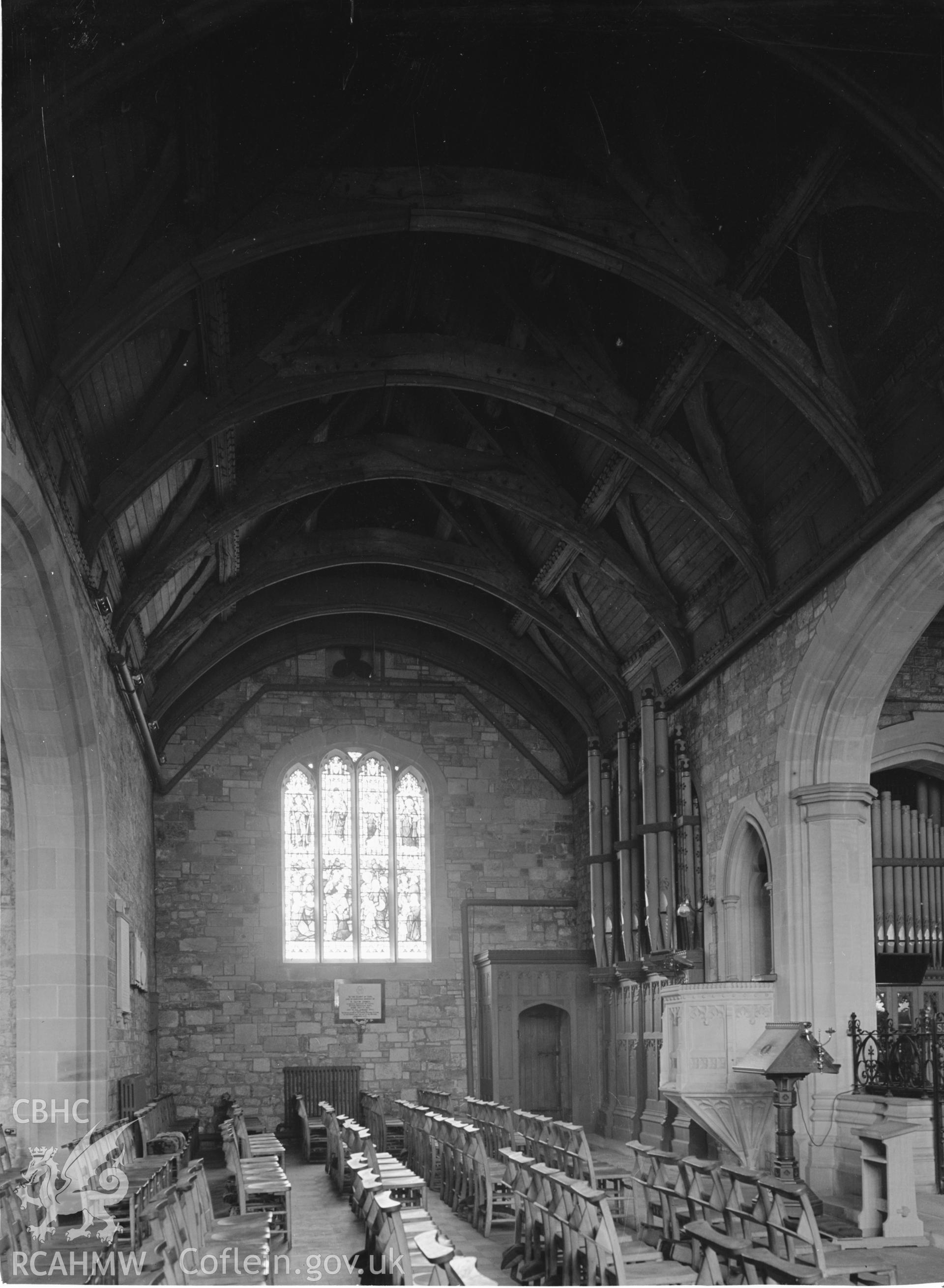 Interior view looking towards north transept.