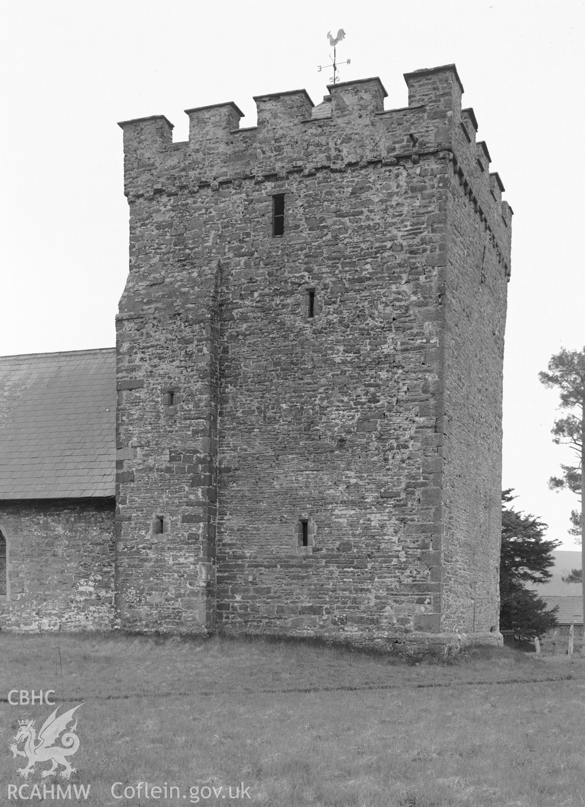 Exterior view showing the tower from the north-west.