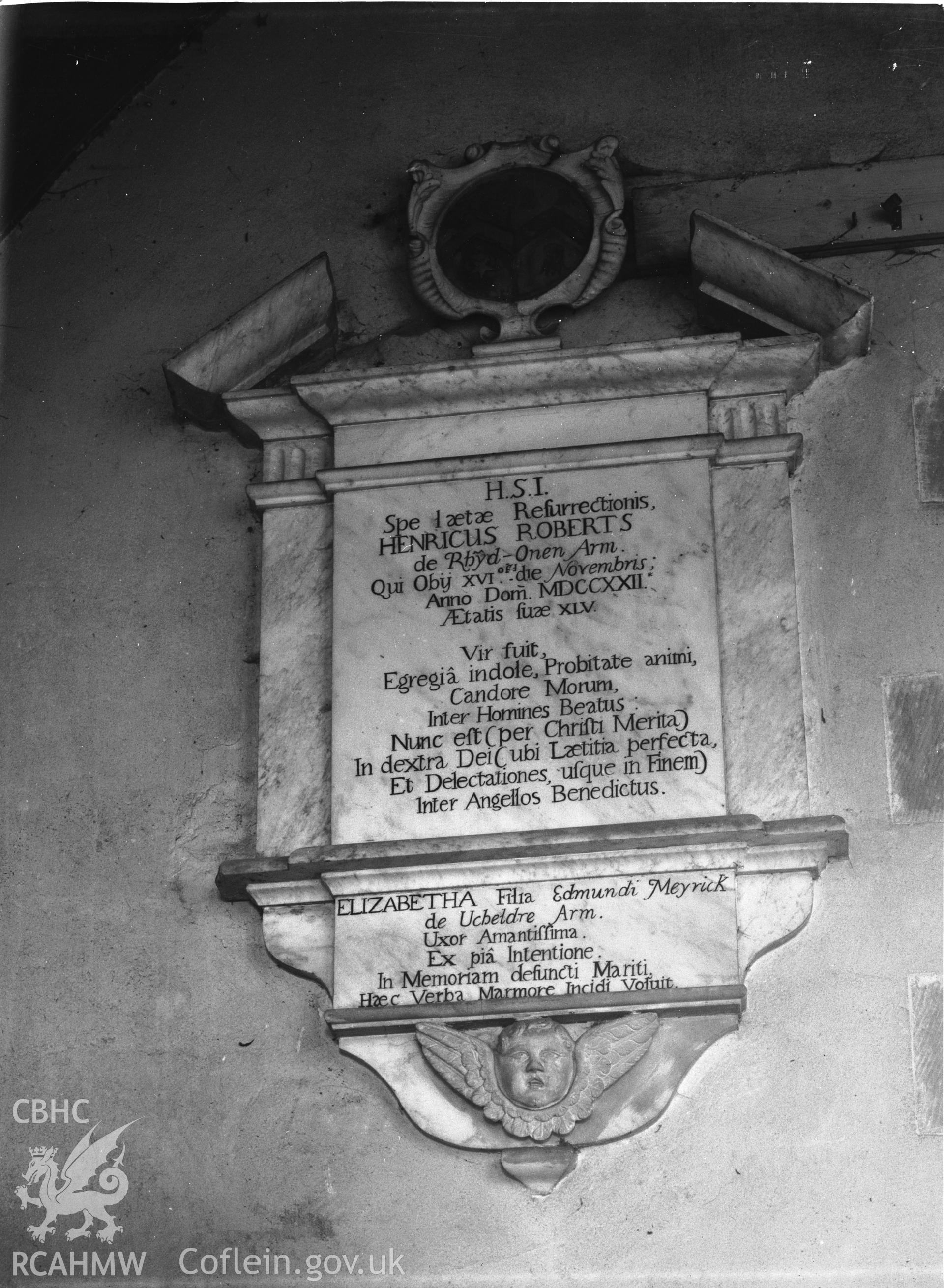 Interior: Henry Roberts memorial