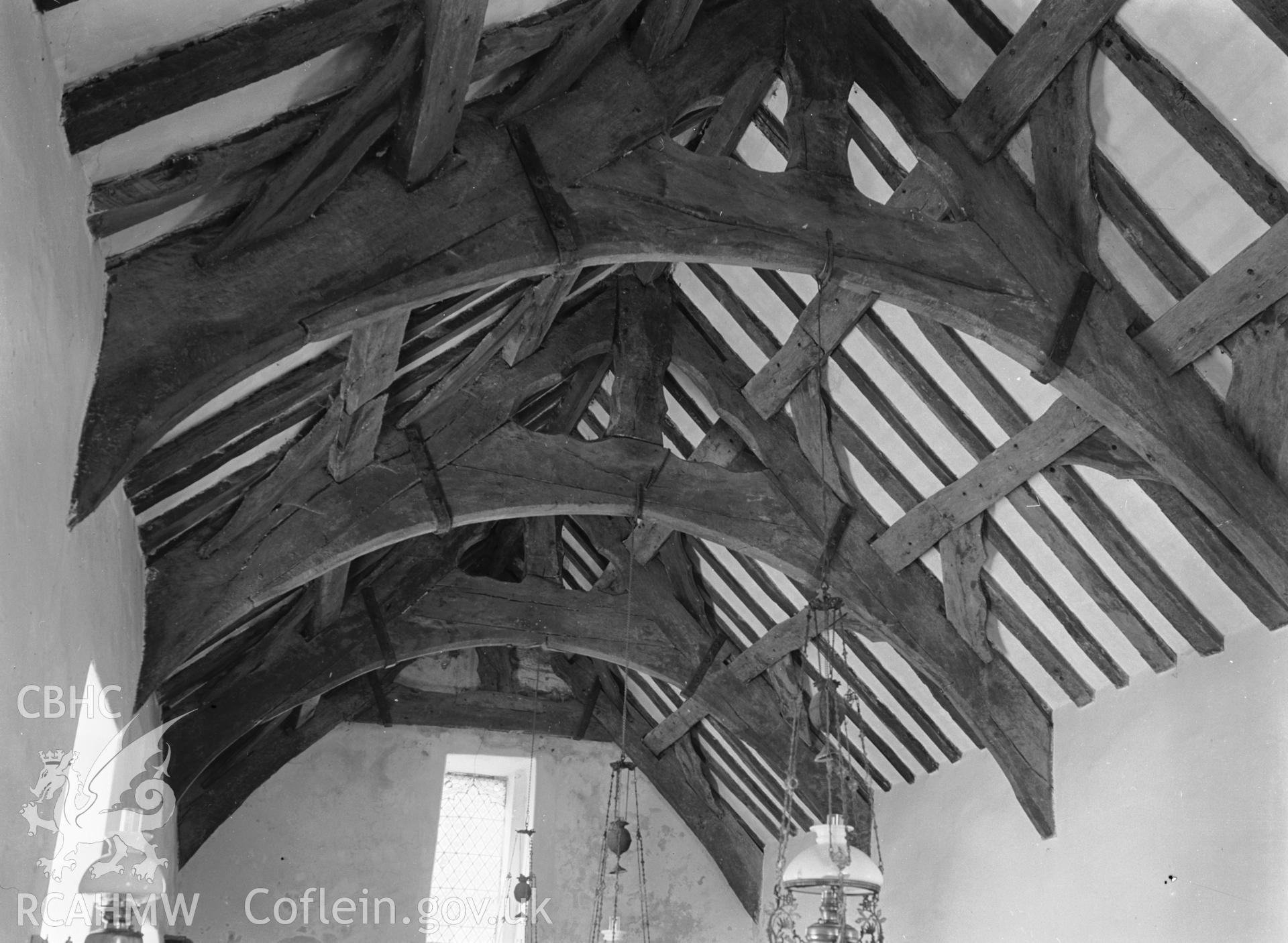 Interior view showing roof to west.