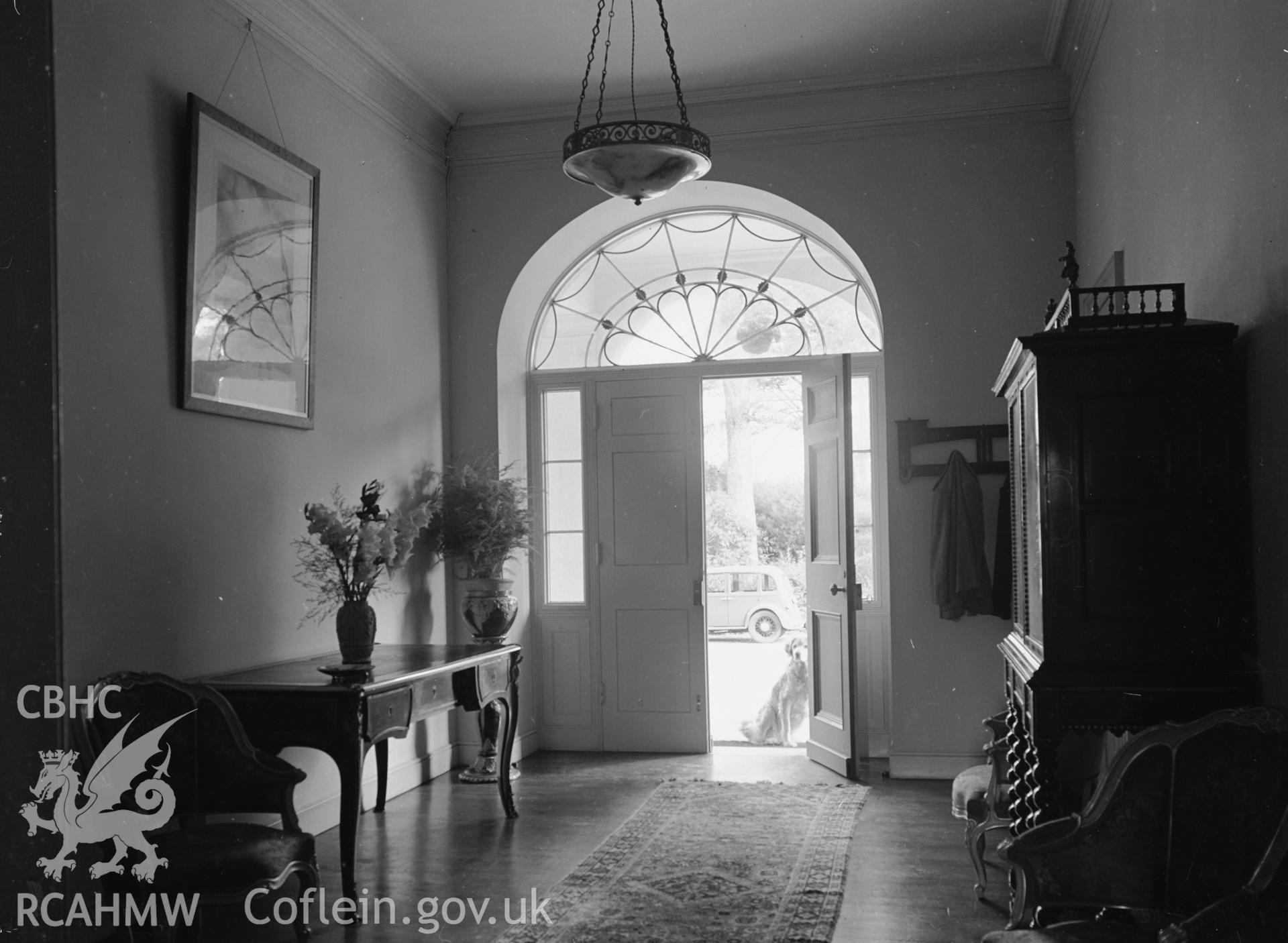 Interior view of Broom Hall showing the east entrance hall.