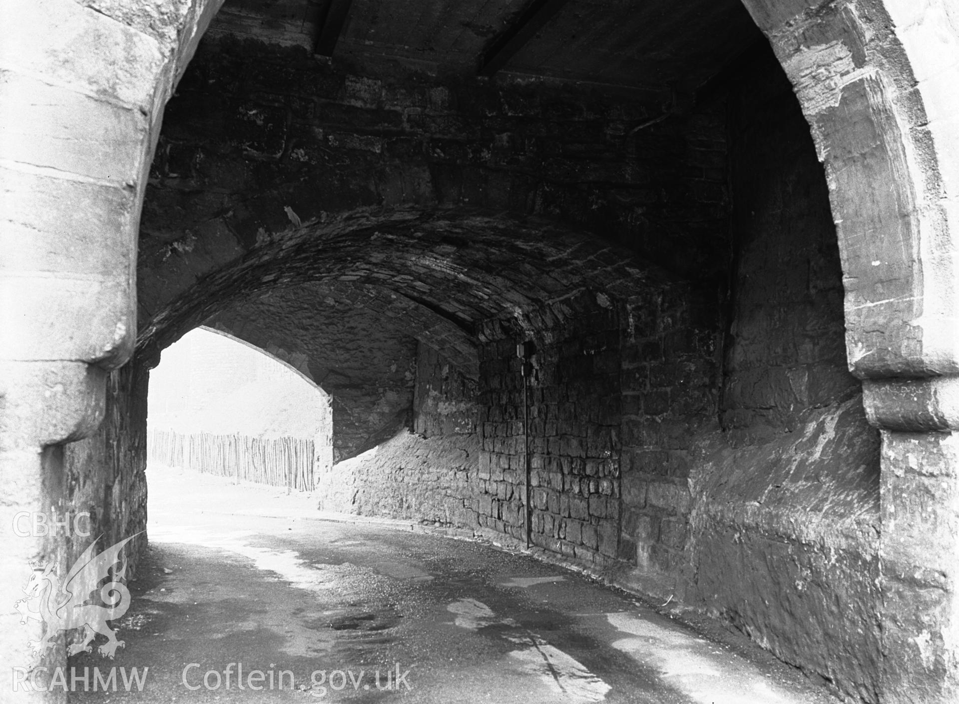 Exterior view showing arch underwater.