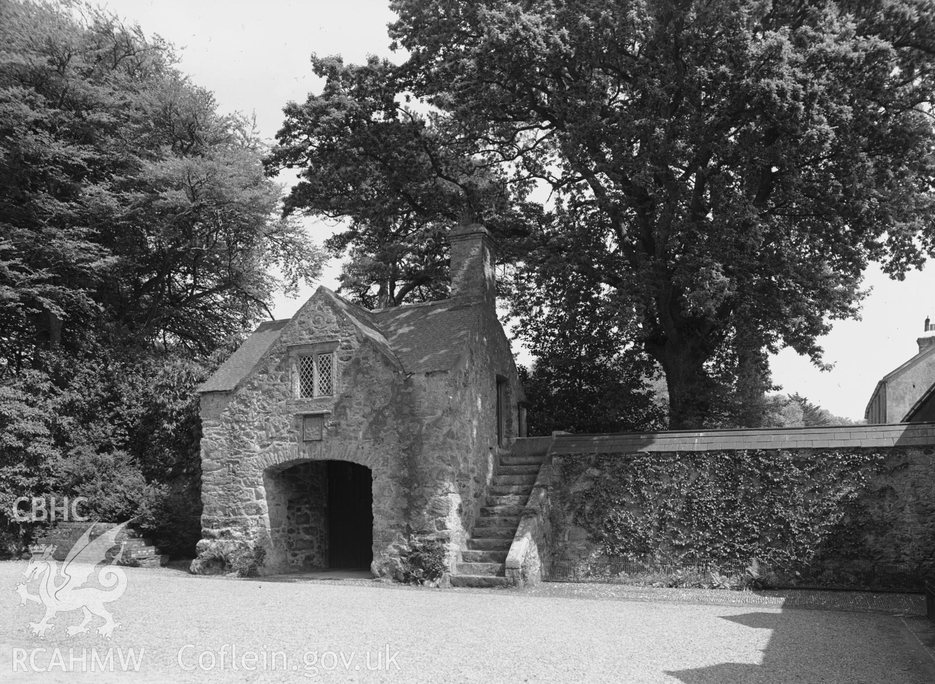 Exterior view showing the gatehouse from the south-west.