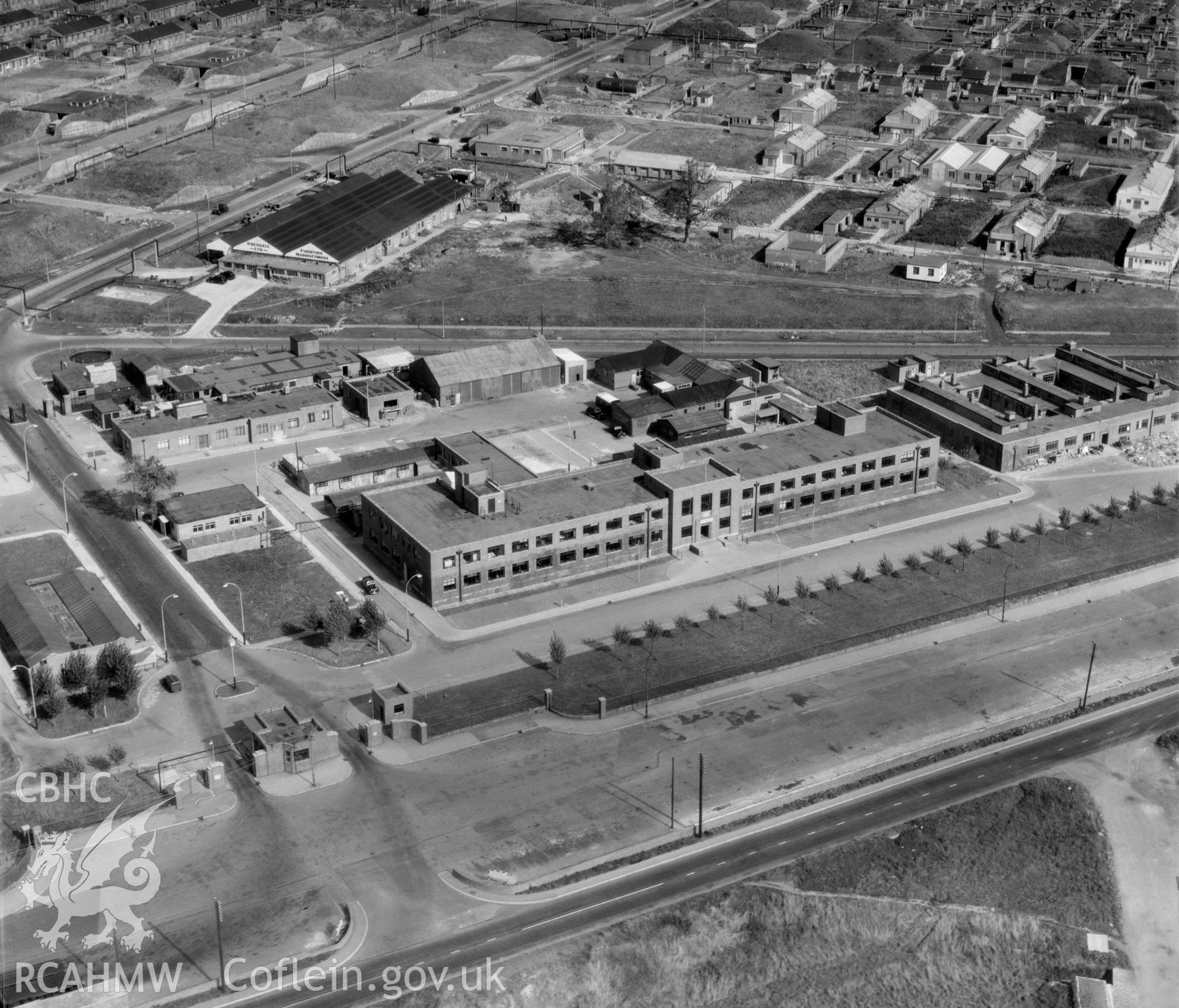 View of Bridgend Ordnance Factory showing main entrance