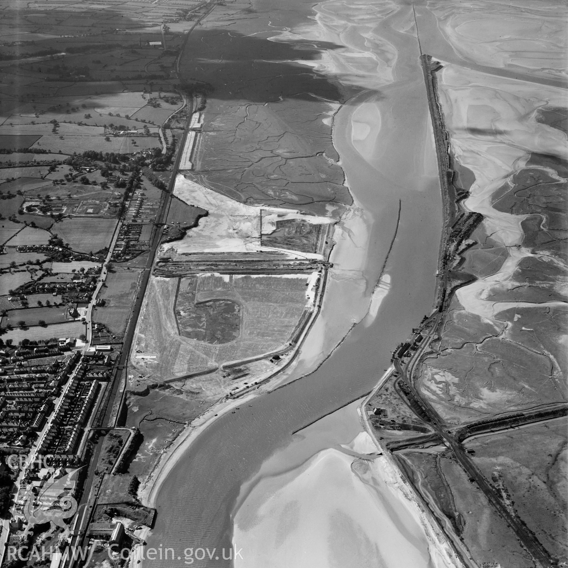 View of dredging work for Shotton Steelworks commissioned by the Westminster Dredging Co. Ltd