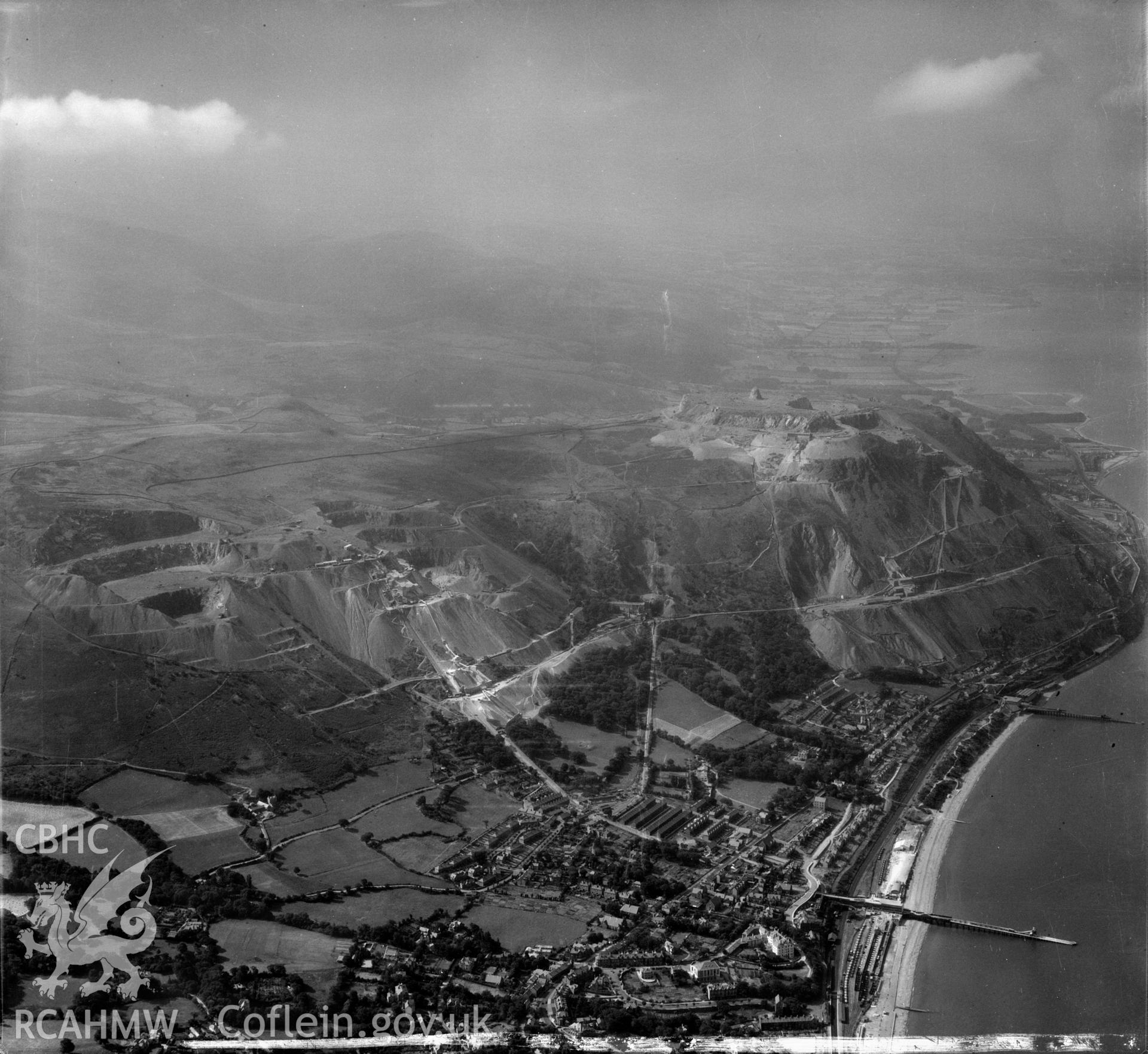 View of Penmaenmawr showing quarry