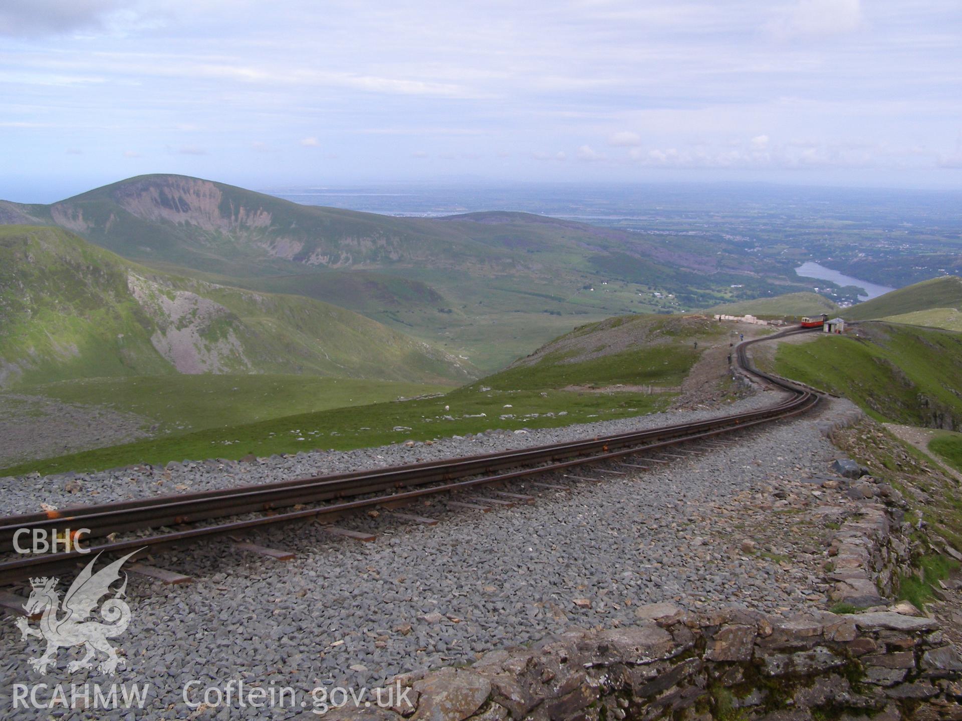 Digital colour photograph of Clogwyn Station Snowdon Moutain Railway taken on 28/06/2007 by P.J. Schofield during the Snowdon North West Upland Survey undertaken by Oxford Archaeology North.