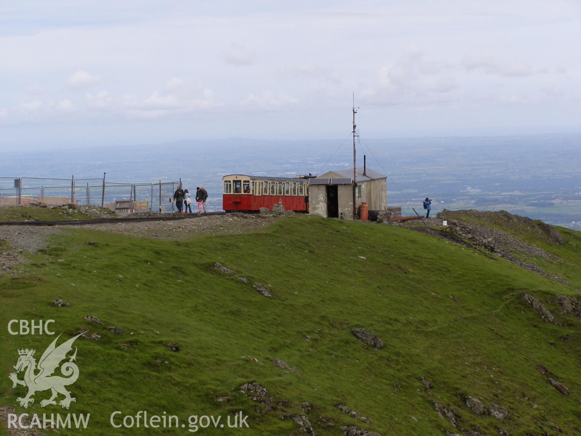 Digital colour photograph of Clogwyn Station Snowdon Moutain Railway taken on 28/06/2007 by P.J. Schofield during the Snowdon North West Upland Survey undertaken by Oxford Archaeology North.