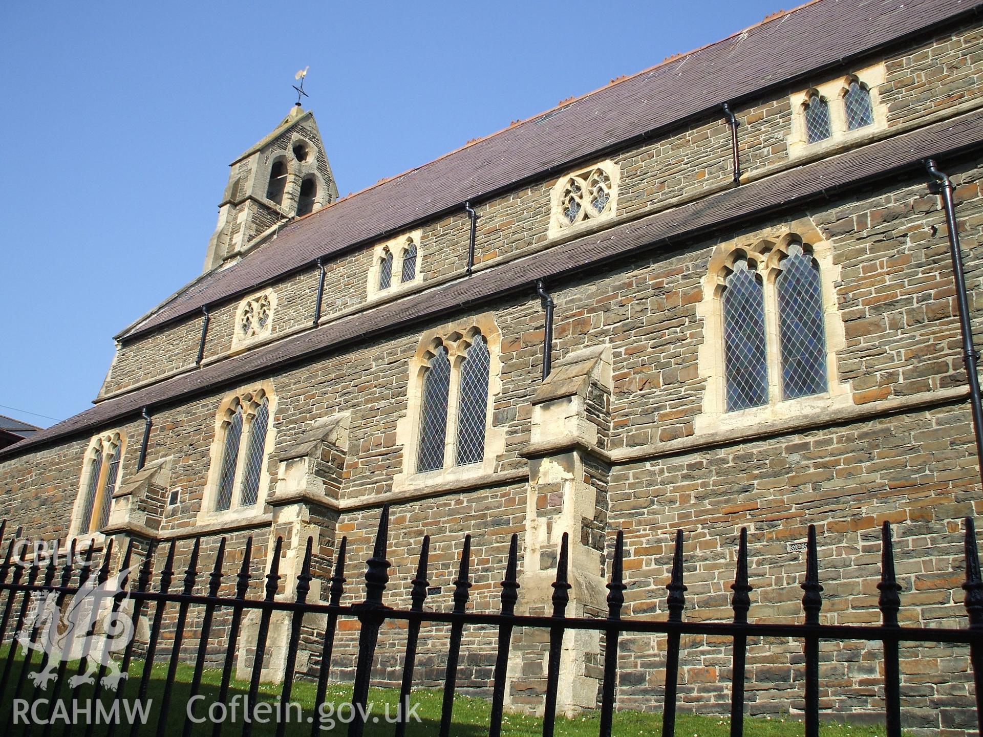 Colour digital photograph of the exterior of St. Mary's Church, Aberystwyth.