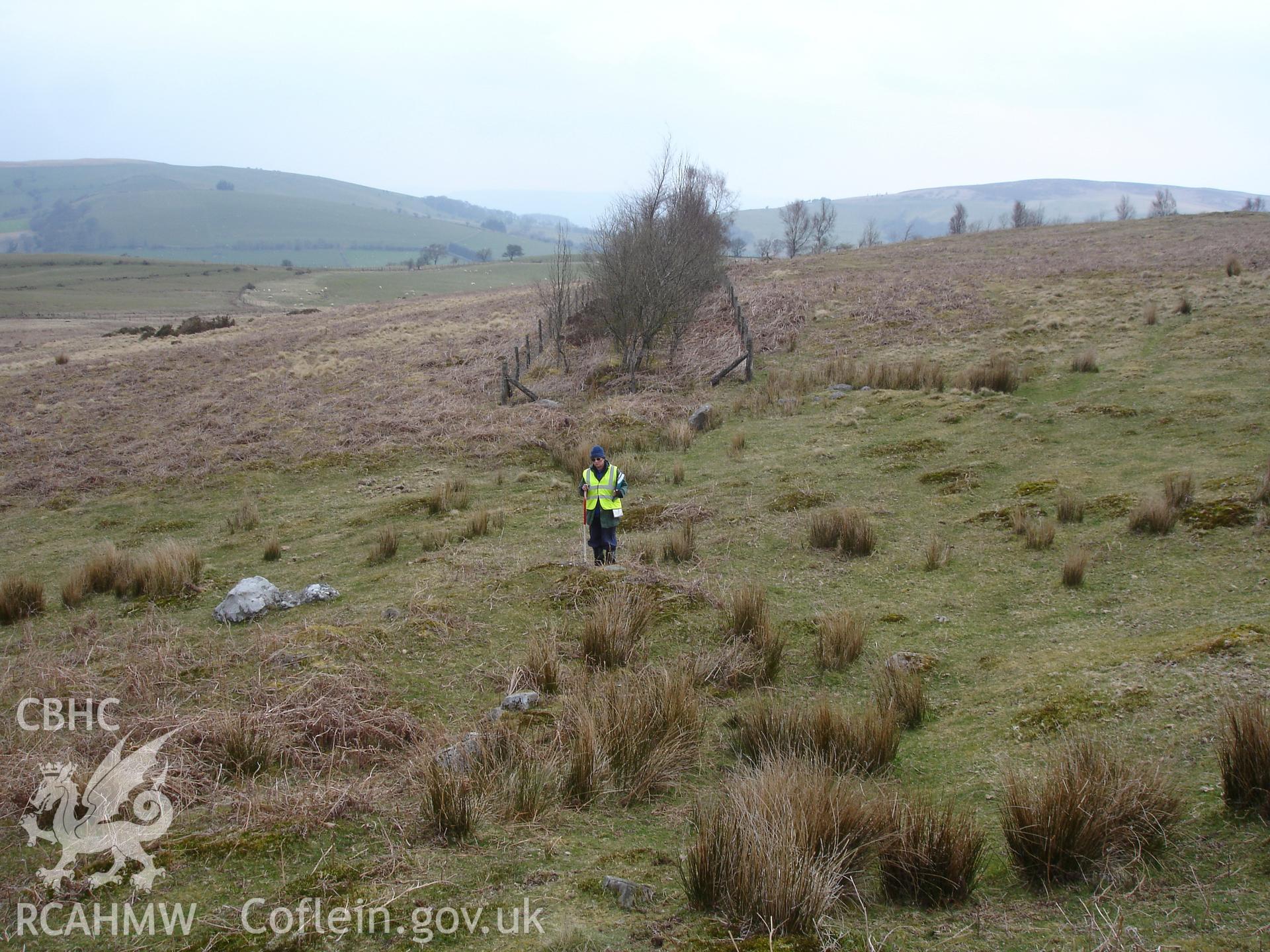 Digital colour photograph of Cefn Corast long hut I taken on 18/04/2008 by R.P. Sambrook during the Sennybridge Dry Training Area Upland Survey undertaken by Trysor.