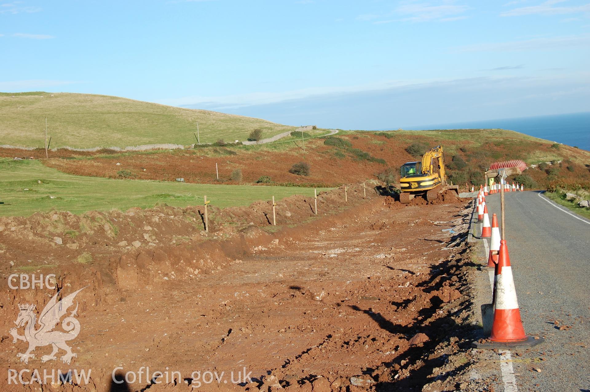 Digital photograph showing completed trench, the view is from the SE end.